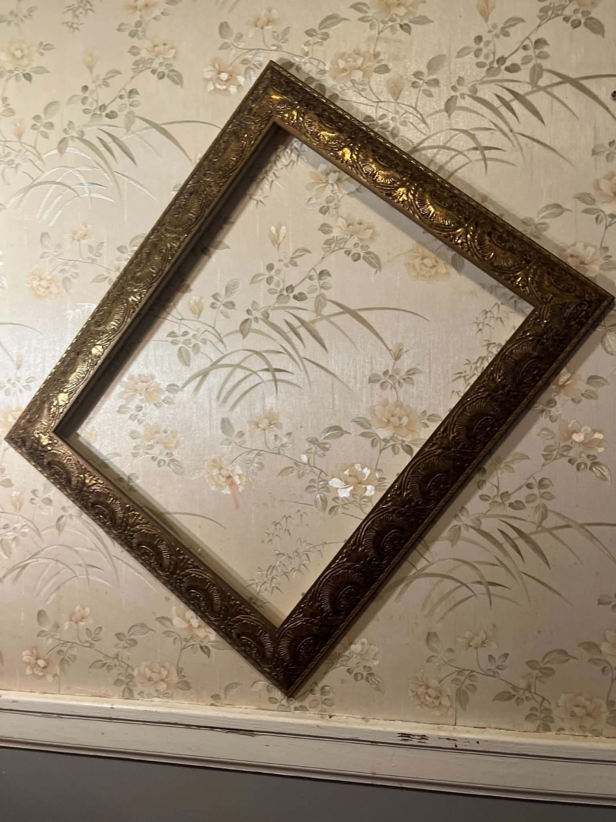 Vintage Gold Ornate 24x21 Picture Frame