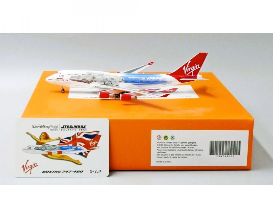 JC Wings EW4744006 Virgin Atlantic Boeing 747-400 G-VLIP Diecast 1/400 Jet Model