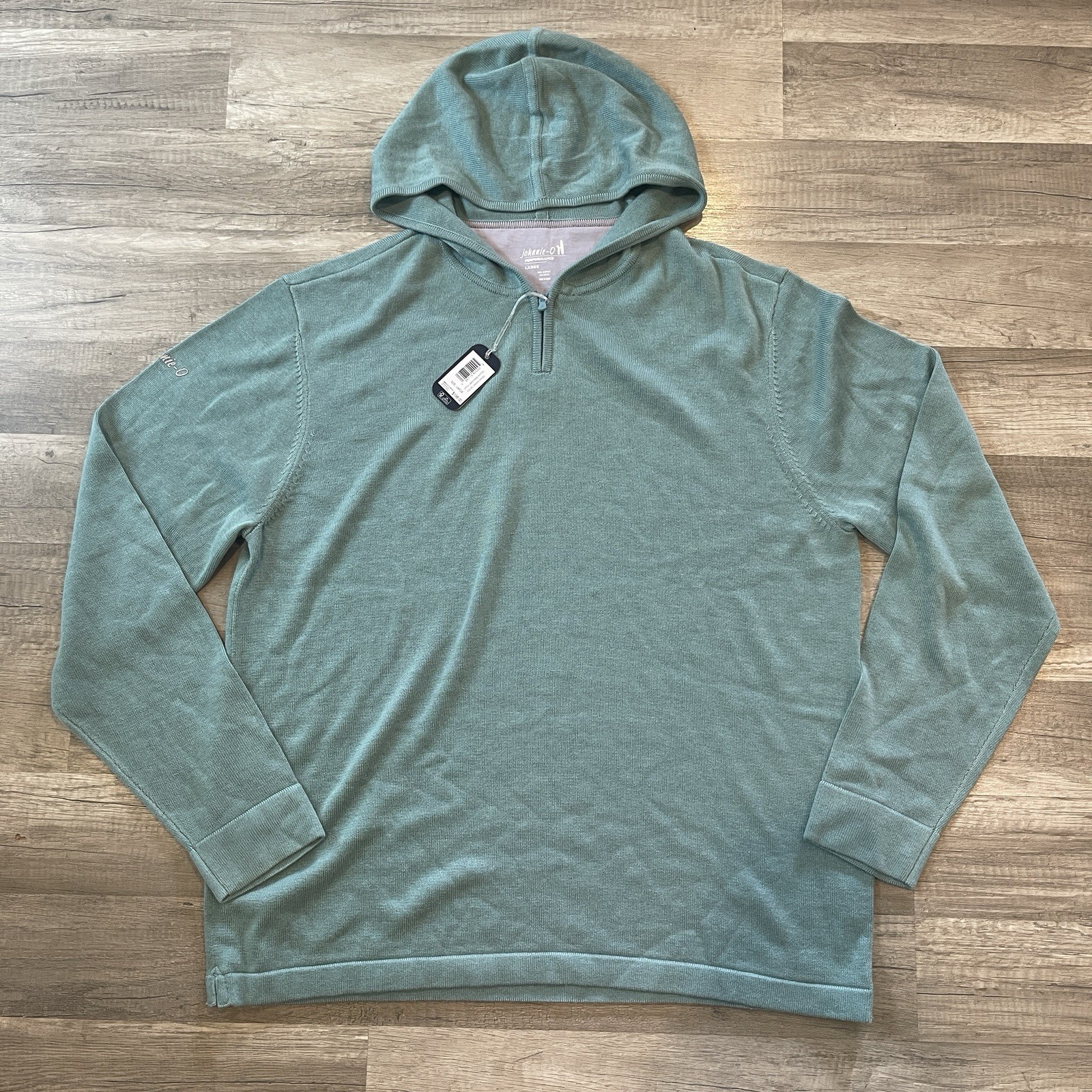 NEW Johnnie-O Hoodie Mens L Green 1/4 Zip Royce Stretch Performance Pullover NEW Johnnie-O Hoodie Mens L Green 1/4 Zip Royce Stretch Performance Pullover