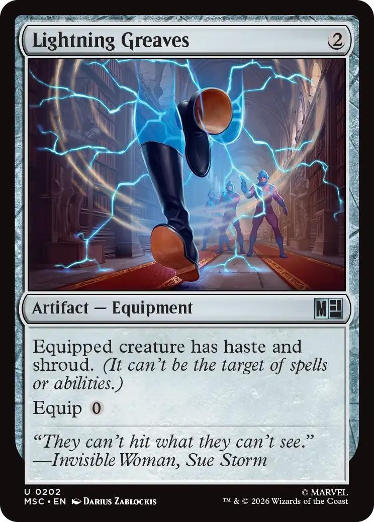 MTG MSC U Lightning Greaves #202 NM