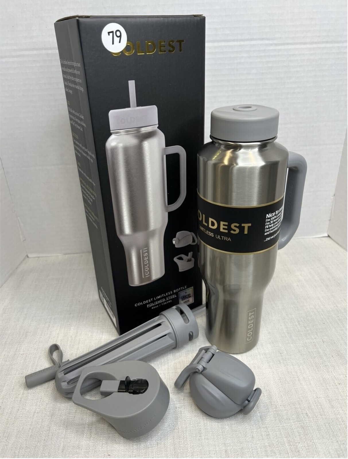 Rare Coldest 46oz Limitless POLISHED STEEL Coldest 