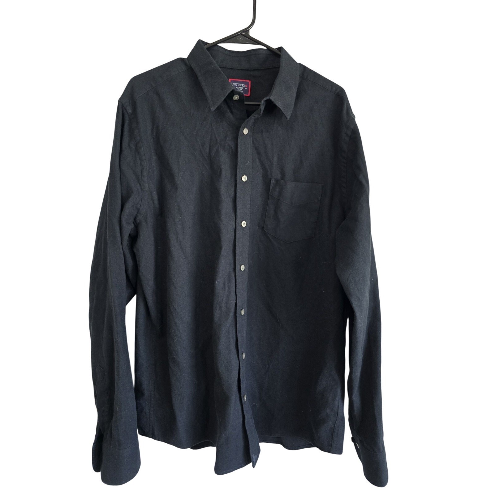 Untuckit Sherwood Long Sleeve Button Front Shirt Mens Size XL 100% Cotton EUC