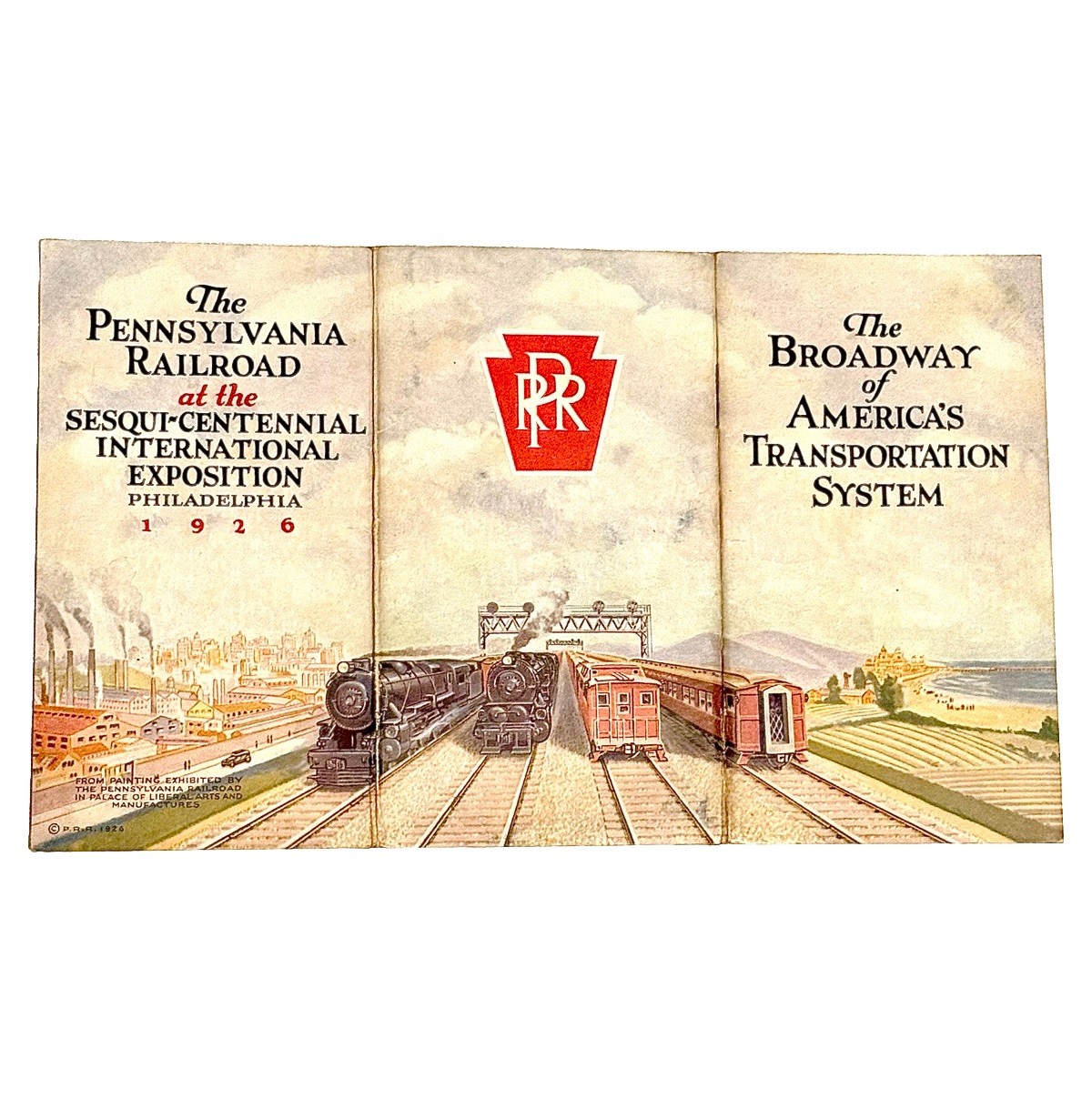 Antique 1926 ORG Railway Map/ BROCHURE-Pennsylvania Railroad Maps-Transport-NY