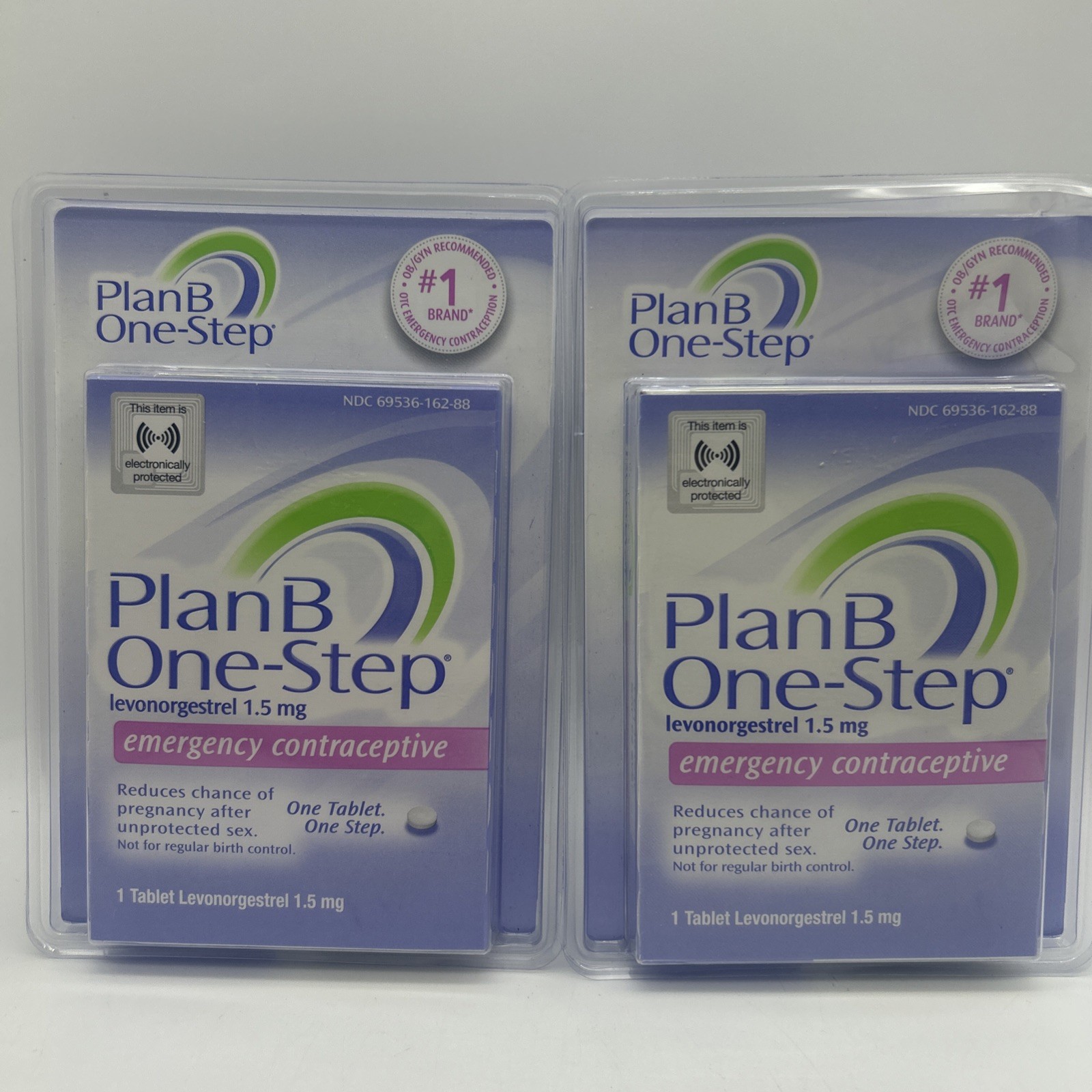 Plan B One-Step Emergency Contraceptive (1 Tablet Each) Lot Of 2 Exp 03/2027
