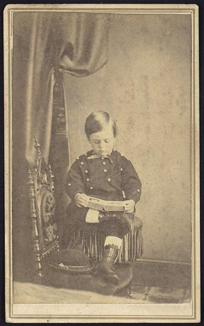 Photo:William H Shippen 1860s Studio Portrait Child with Photo Album