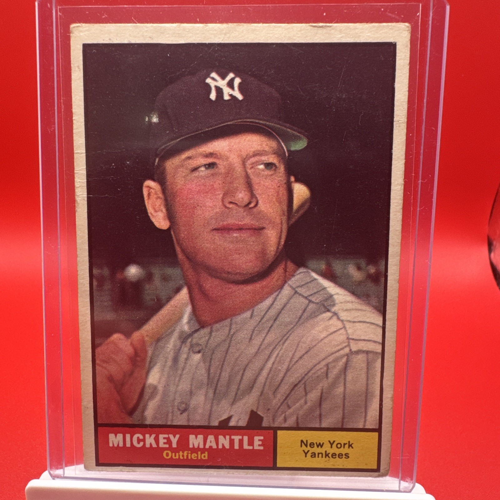 1961 Topps Mickey Mantle #300 Base Set New York Yankees MLB Baseball Card
