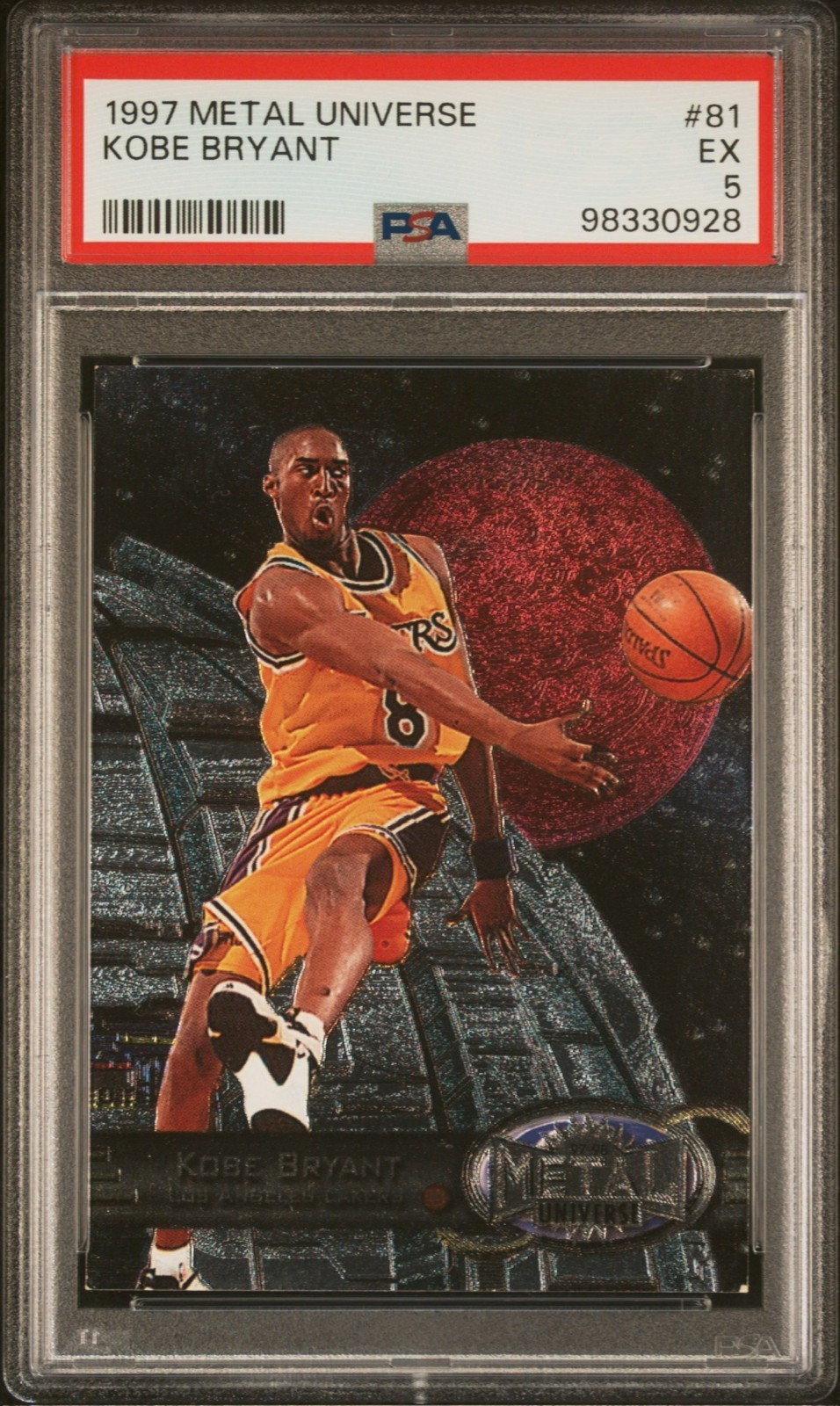 1997 Metal Kobe Bryant #81 PSA 5 Lakers EX Deathstar