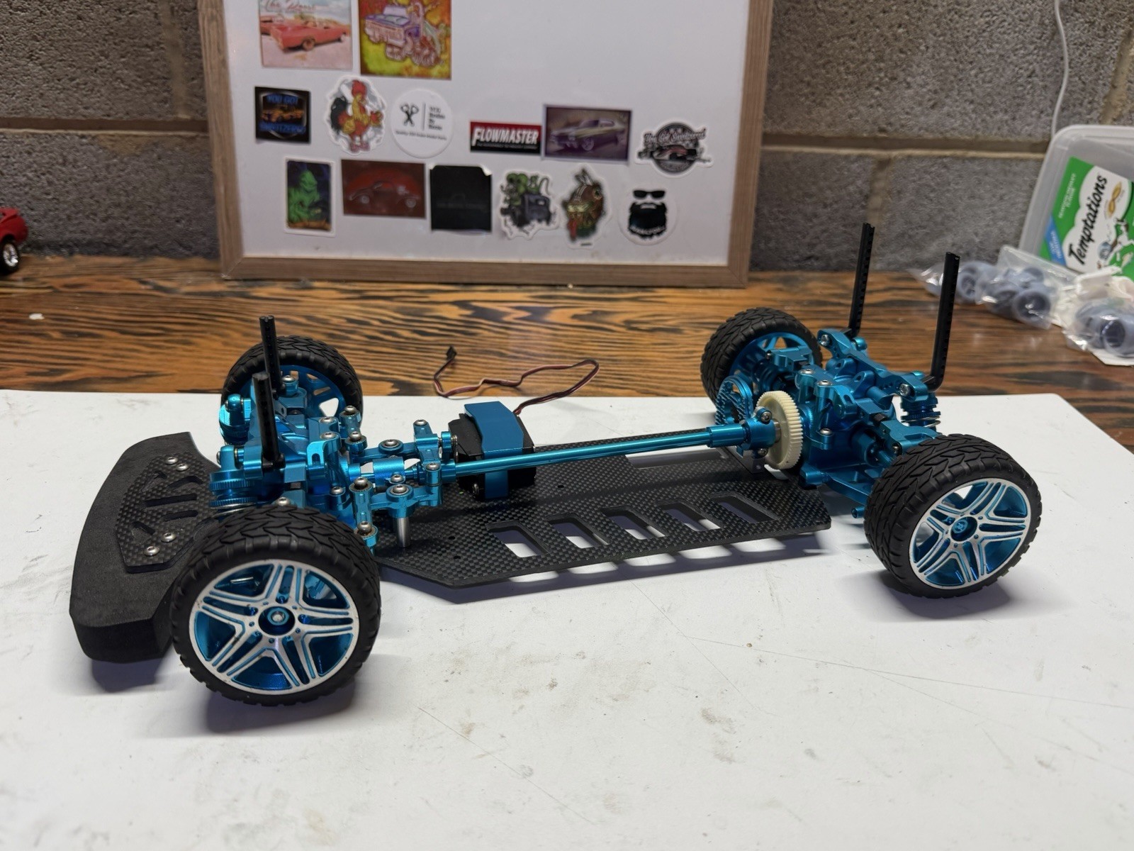 1/10 Tamiya TT02  Upgrade Aluminum & Carbon Fiber Frame Rolling Chassis  RC CAR