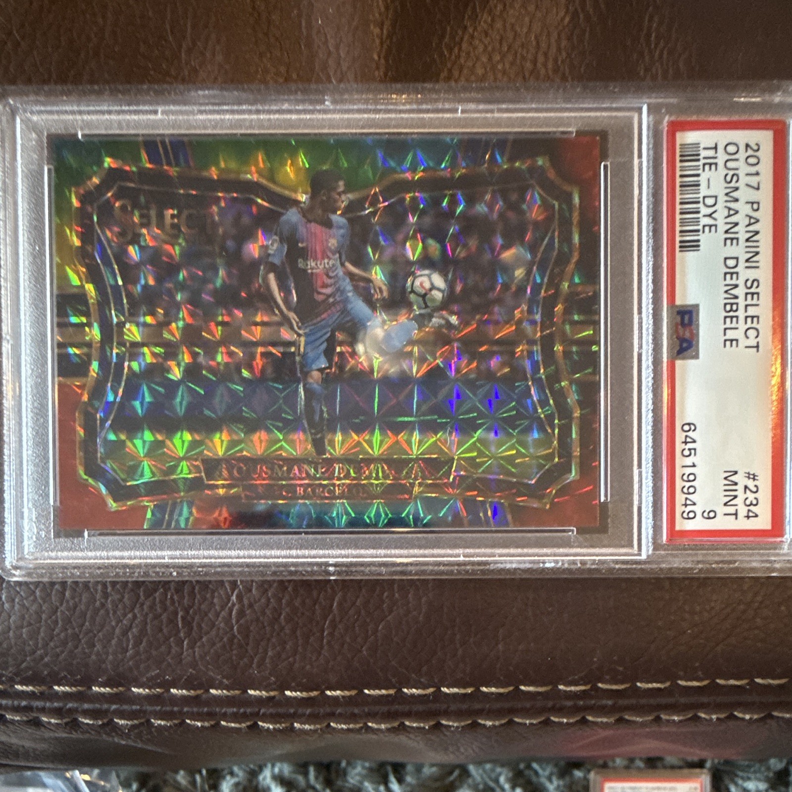 2017-18 PANINI SELECT FIELD LEVEL 234 OUSMANE DEMBELE TIE-DYE PRIZM /30 PSA 9 2017-18 PANINI SELECT FIELD LEVEL 234 OUSMANE DEMBELE TIE-DYE PRIZM /30 PSA 9