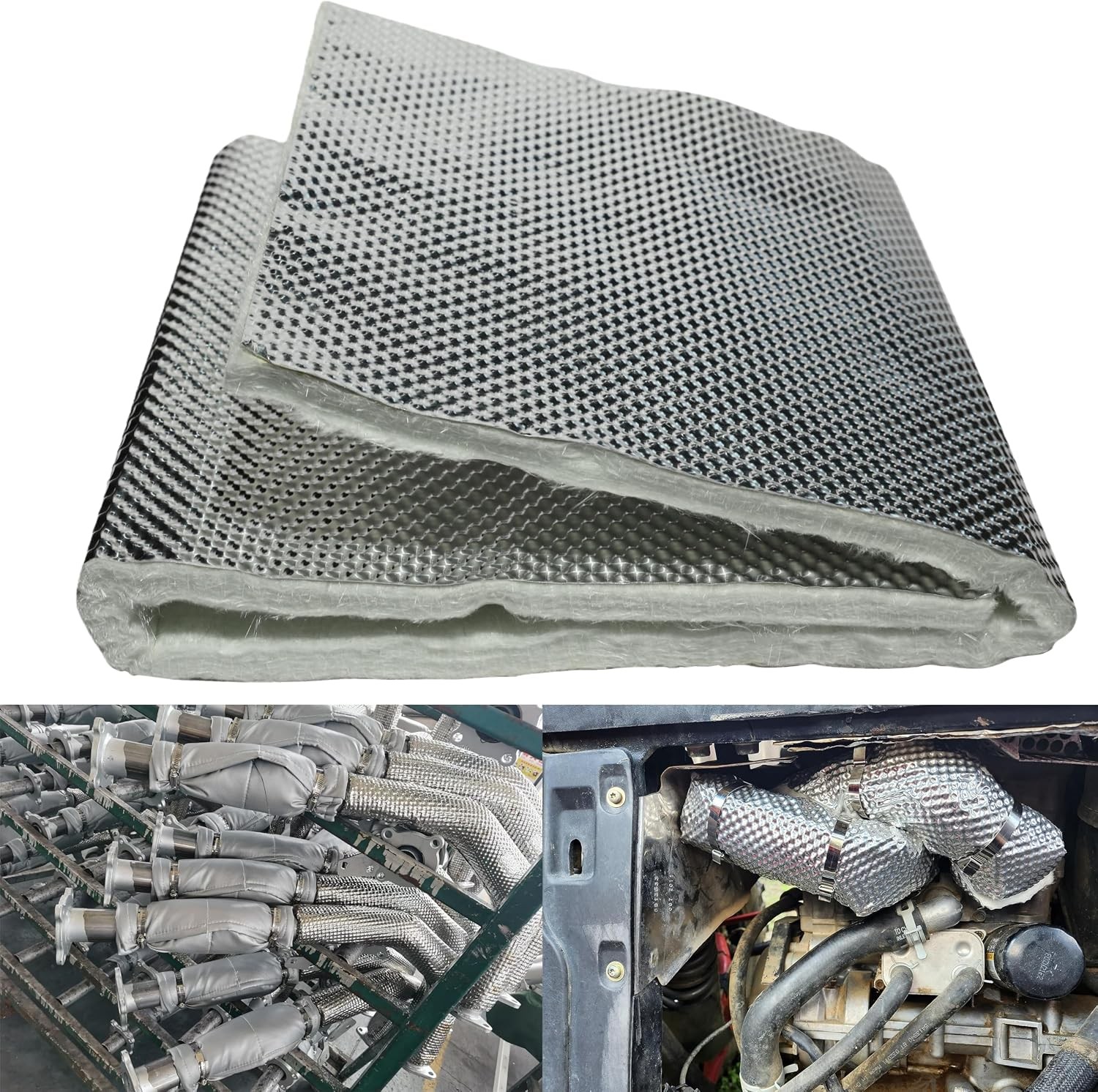 Exhaust Wrap Heat Shield Automotive Aluminum Material Muffler Wrap 12\
