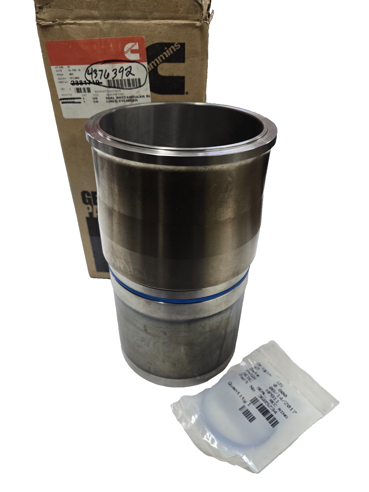 Genuine 1pc Cummins Cylinder Liner Sleeve 3685235 2881719 3685234 QSX15 ISX15