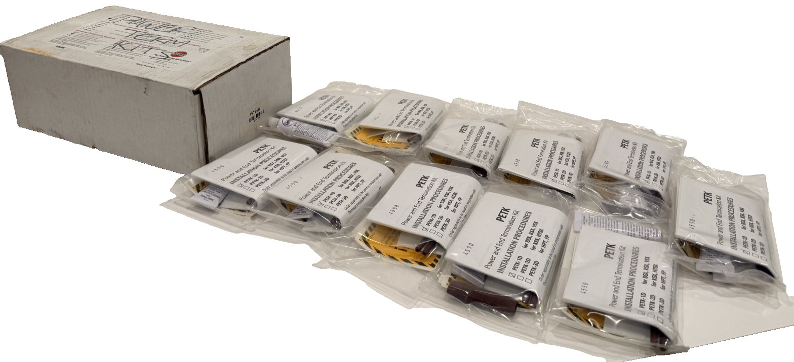 NEW LOT OF 11 THERMON PETK-1D POWER AND END TERMINATION KITS PETK1D NEW LOT OF 11 THERMON PETK-1D POWER AND END TERMINATION KITS PETK1D