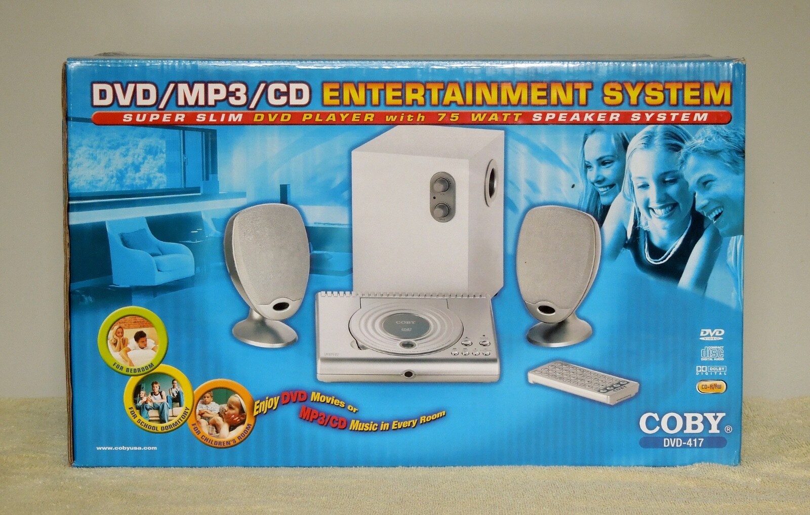 NEW COBY DVD-417 DVD/MP3/CD ENTERTAINMENT SYSTEM