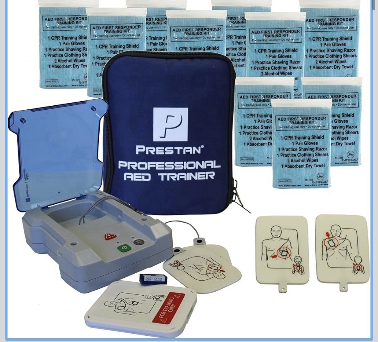 PRESTAN AED Trainer, AED Plus Series & 10 CPR Training Kits