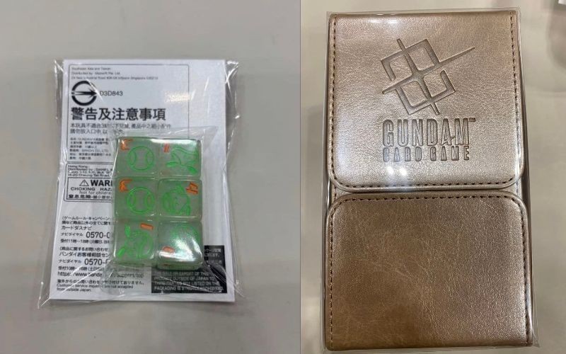 2 Set Gundam Card Game Damage Counter Dice Haro EVX08 EVX09 Card Case Set