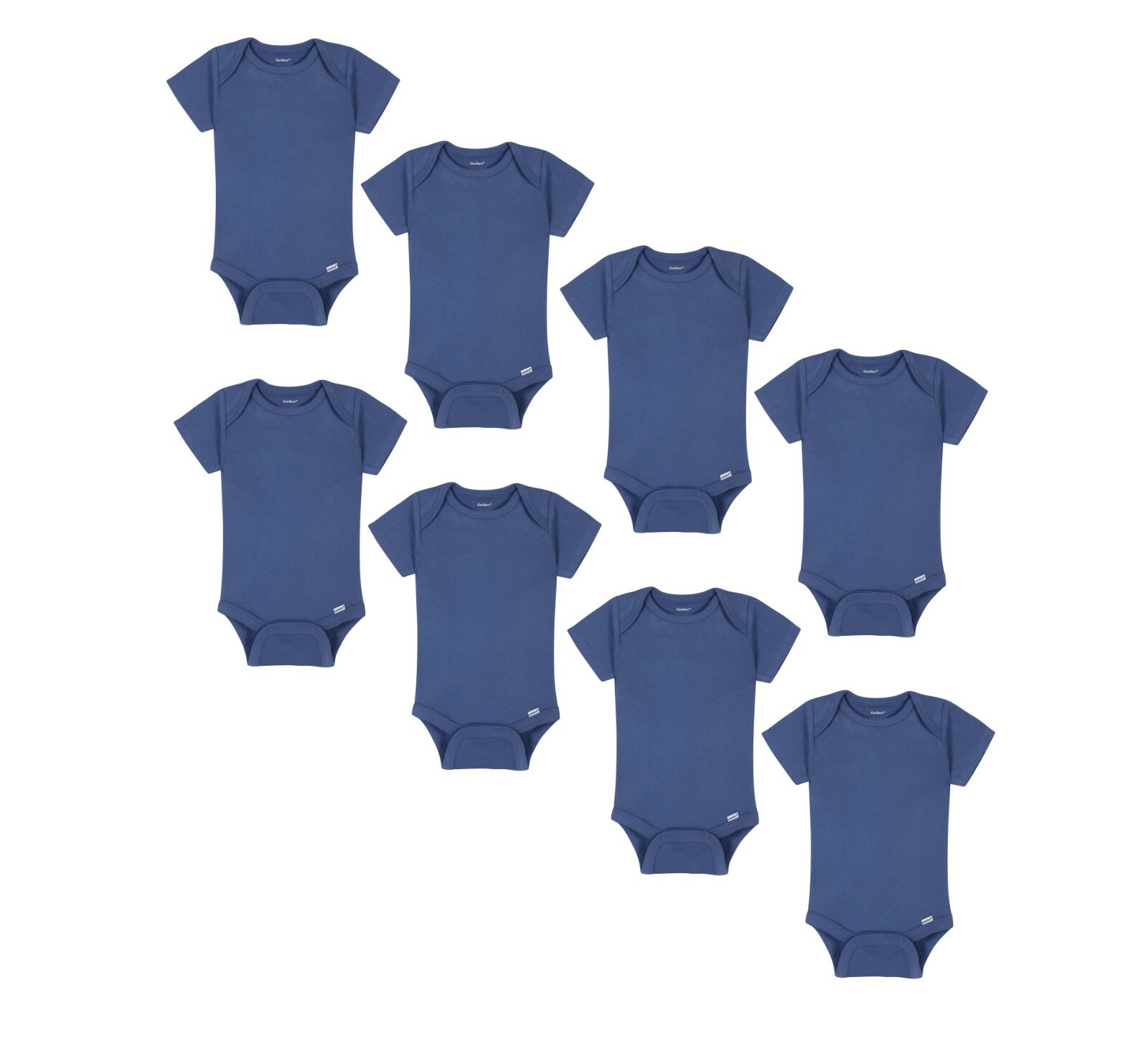 Gerber, unisex-baby Premium Short Sleeve Onesies® Bodysuit in Blue