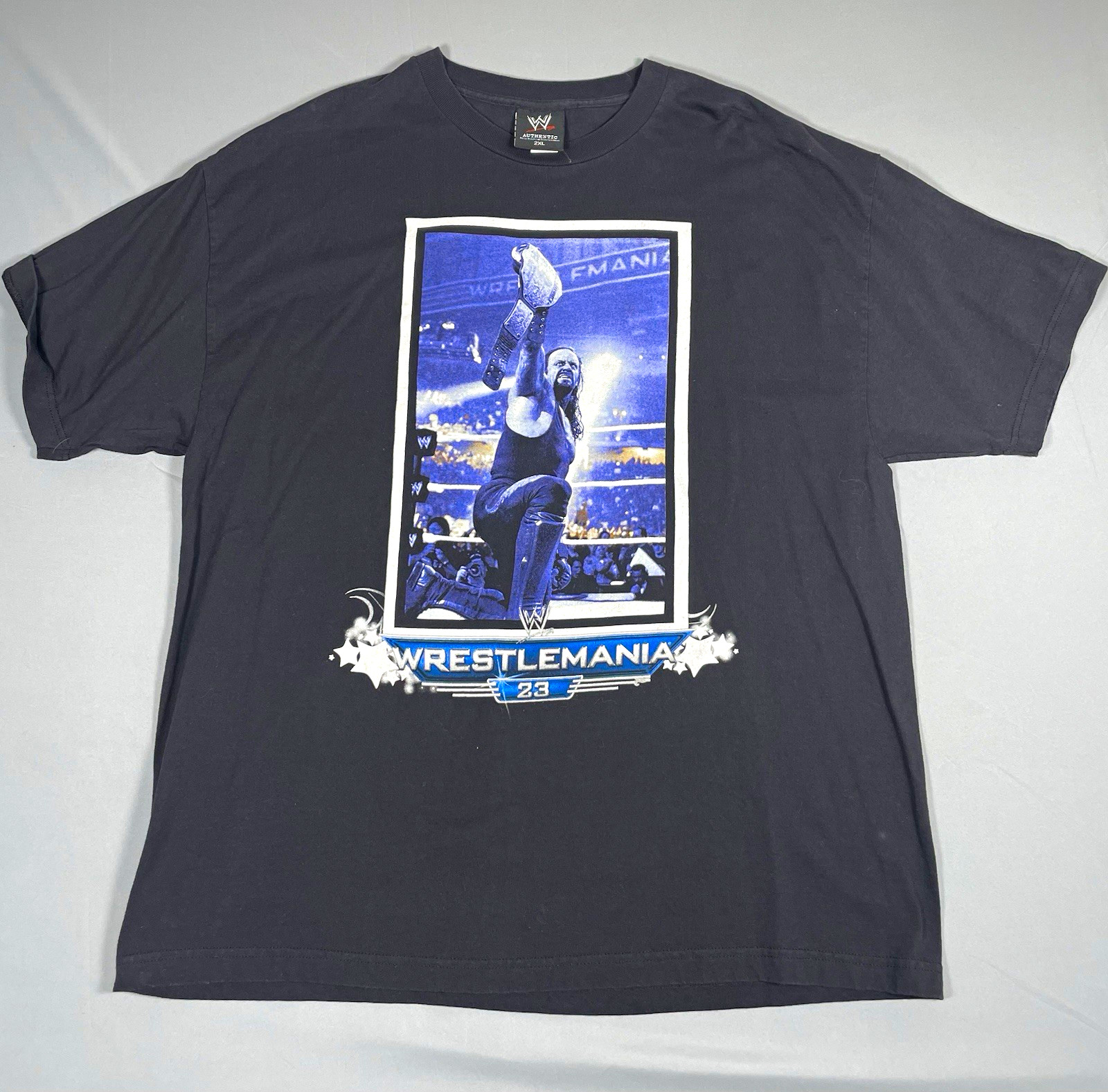 Vintage 2007 WWE Undertaker WrestleMania 23 T-Shirt 2XL Double Sided Vintage 2007 WWE Undertaker WrestleMania 23 T-Shirt 2XL Double Sided