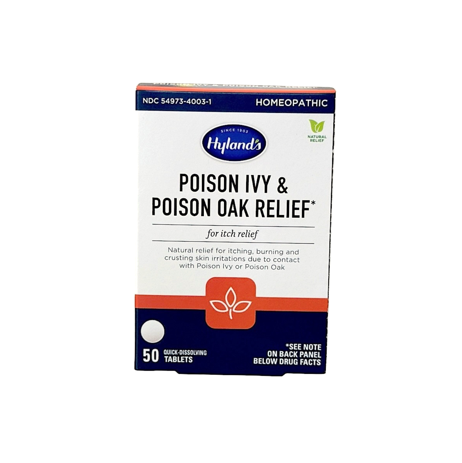Hyland\'s Poison Ivy & Poison Oak Relief 50 Quick Dissolving Tablets Homeopathic