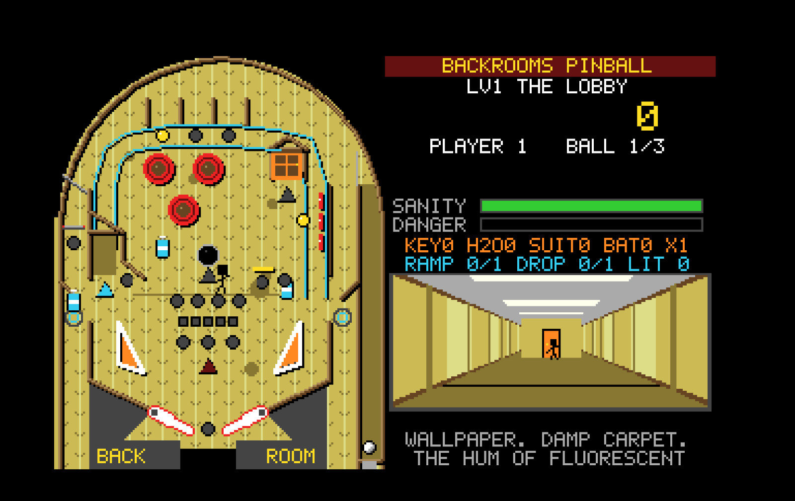 The Backrooms - A PINBALL Adventure Game for the APPLE IIGS