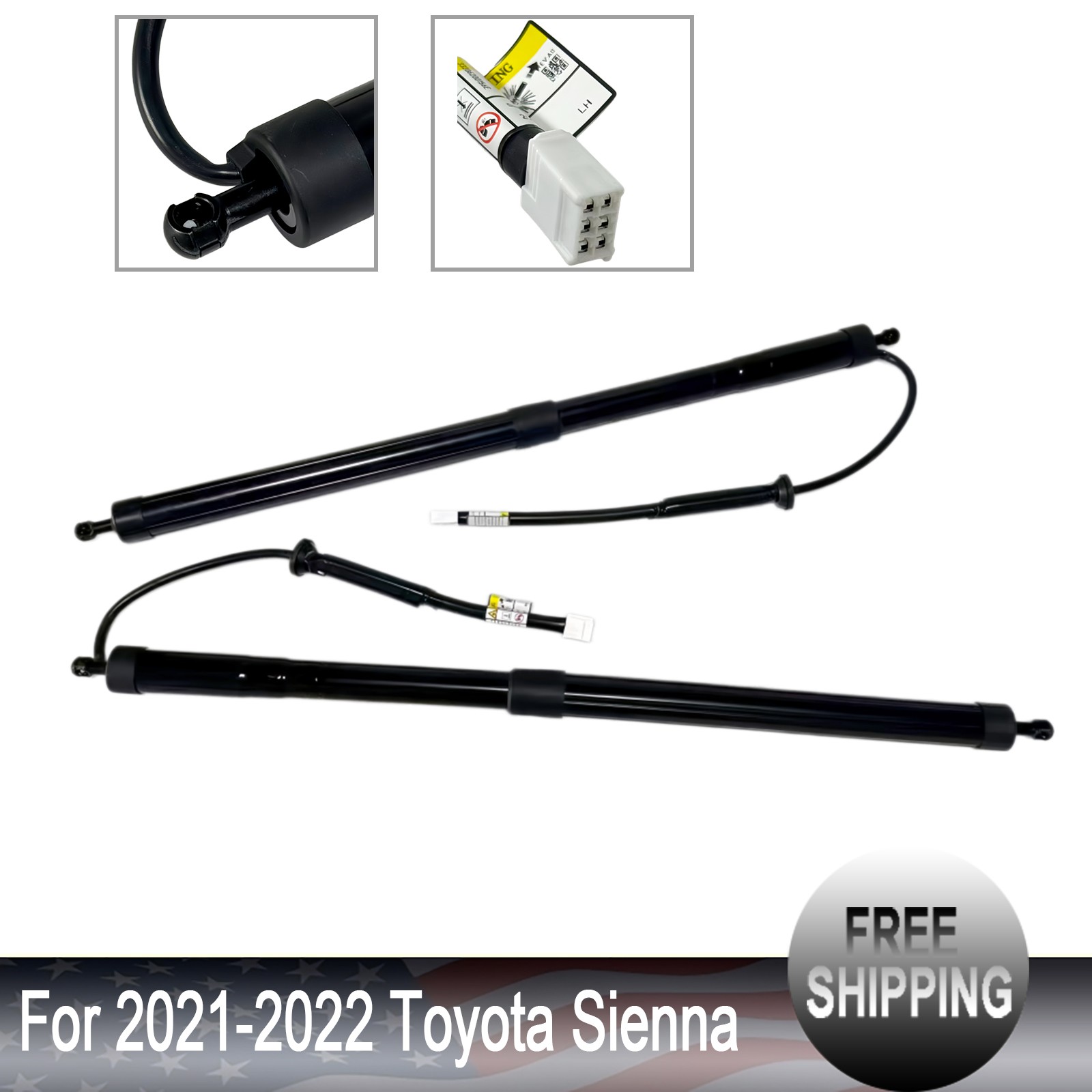 For 2021 2022 Toyota Sienna Rear LH + RH Tailgate Power Lift Support 6892008010