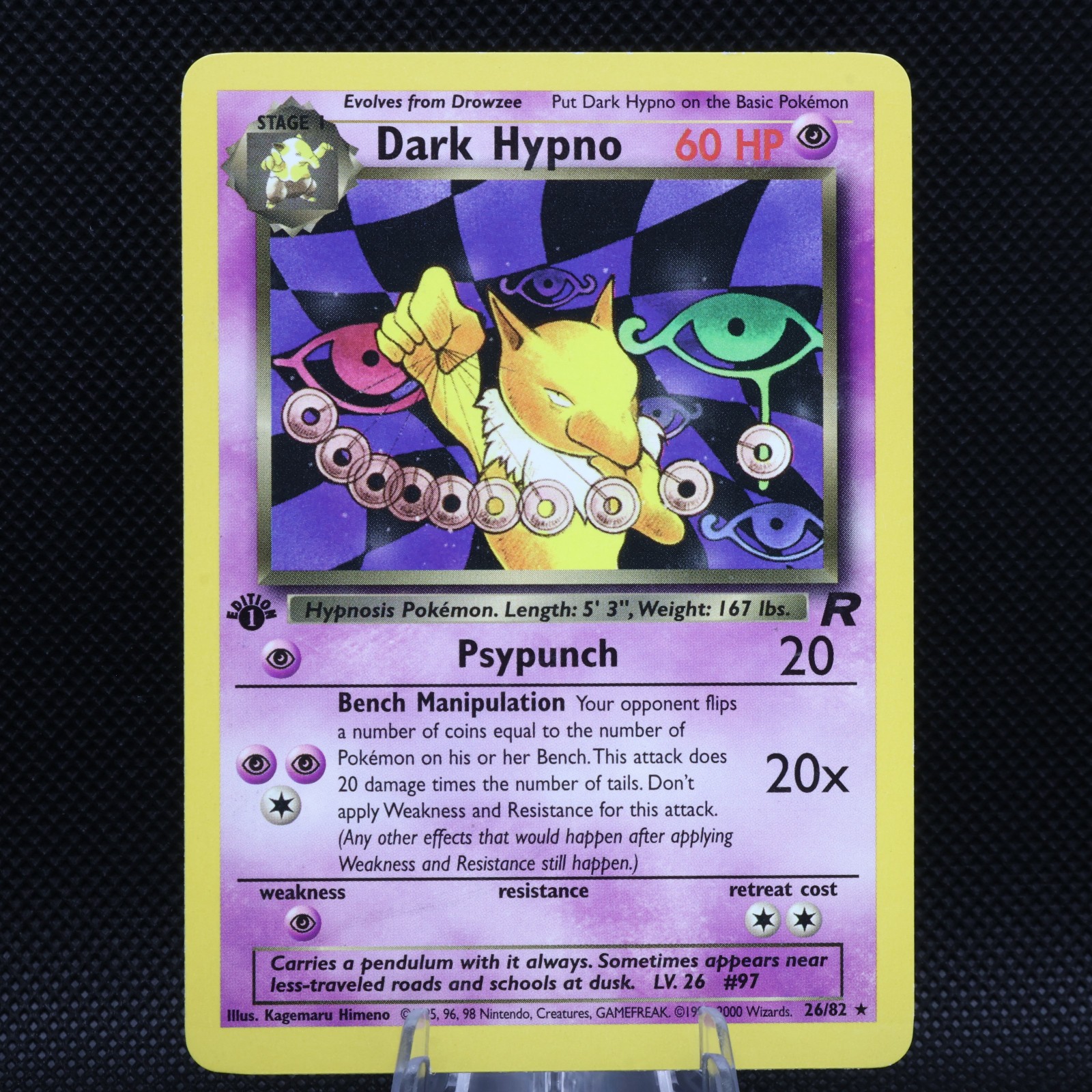 🔥Dark Hypno 26/82 “1ST EDITION” WOTC Team Rocket Pokemon TCG🔥