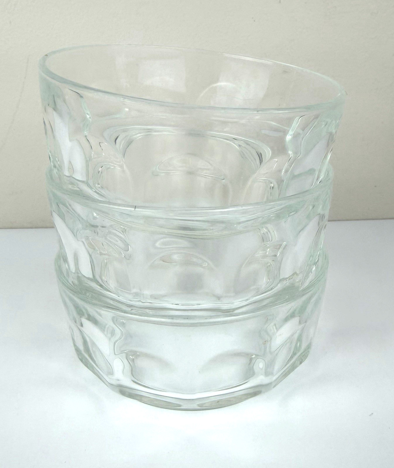 3 Vtg. Arcoroc France Thumbprint Petale Pattern 4 Inch Glass Bowls 3 Vtg. Arcoroc France Thumbprint Petale Pattern 4 Inch Glass Bowls