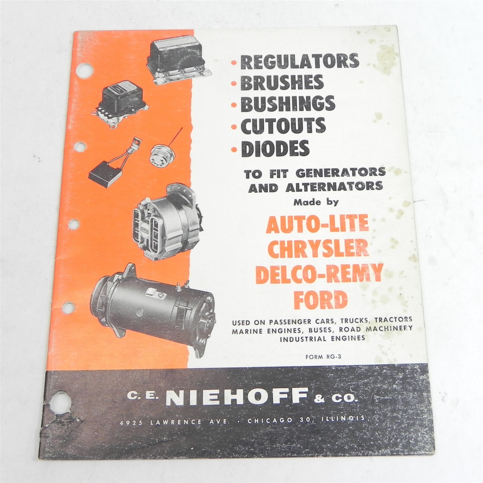 VINTAGE CE NIEHOFF AUTOLITE CHRYSLER DELCO REMY FORD PART CATALOG SERVICE MANUAL VINTAGE CE NIEHOFF AUTOLITE CHRYSLER DELCO REMY FORD PART CATALOG SERVICE MANUAL