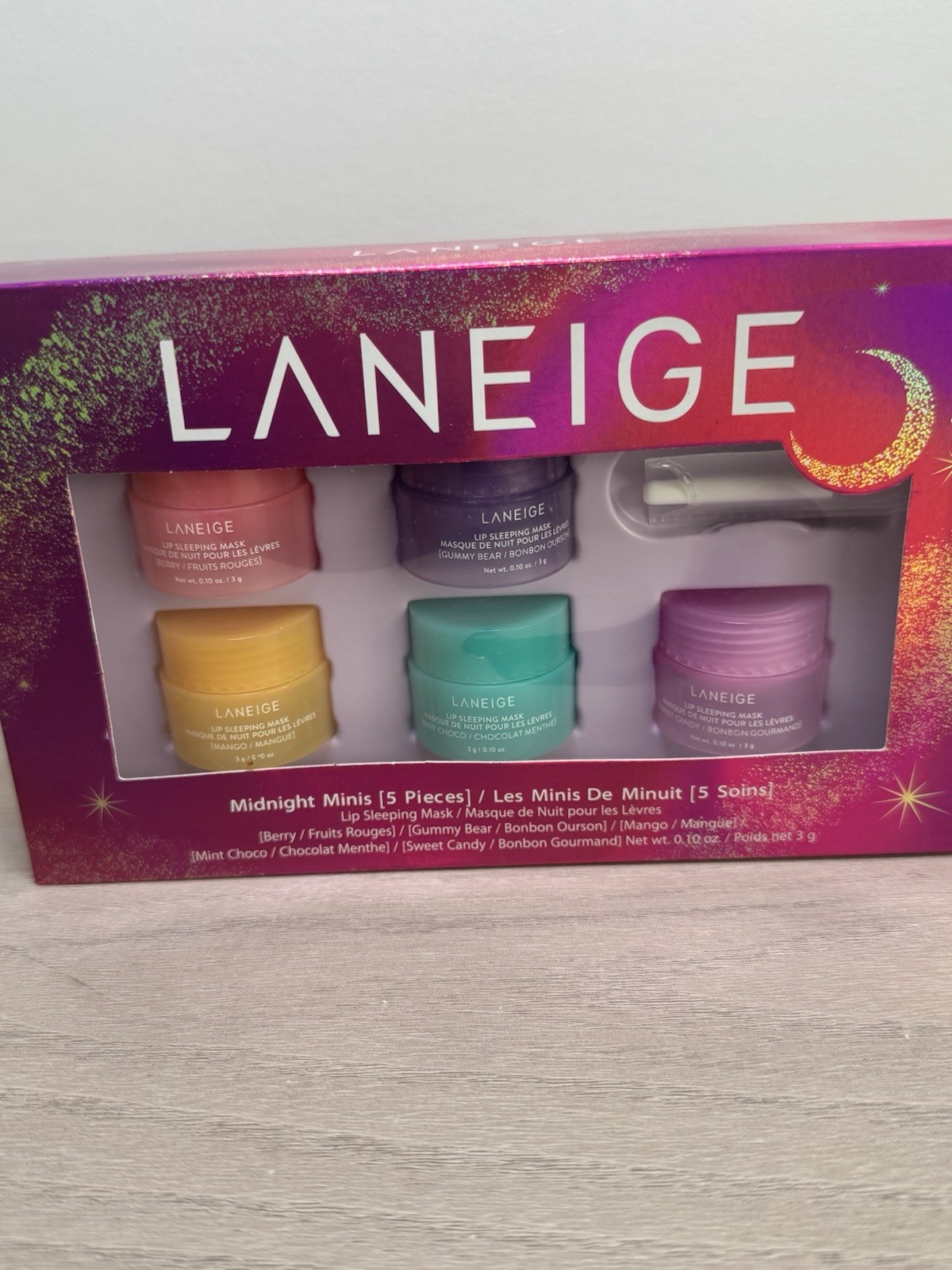 Laneige Midnight Minis Sleeping Mask 54 Flavors Brand New In Box .1 oz x 5