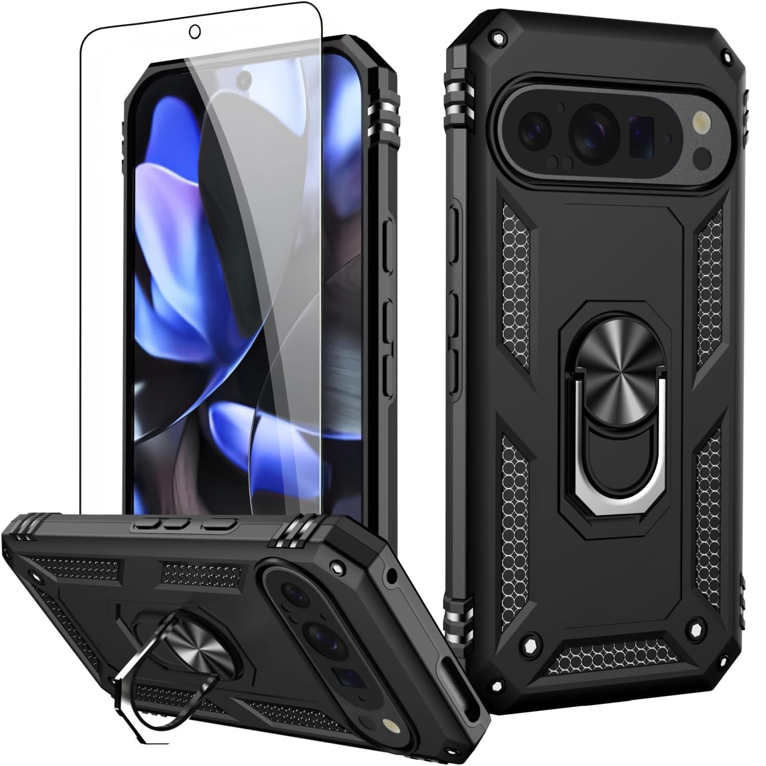 For Google Pixel 11 Pro XL Case /Pixel 11 Phone Cover Shockproof +Tempered Glass