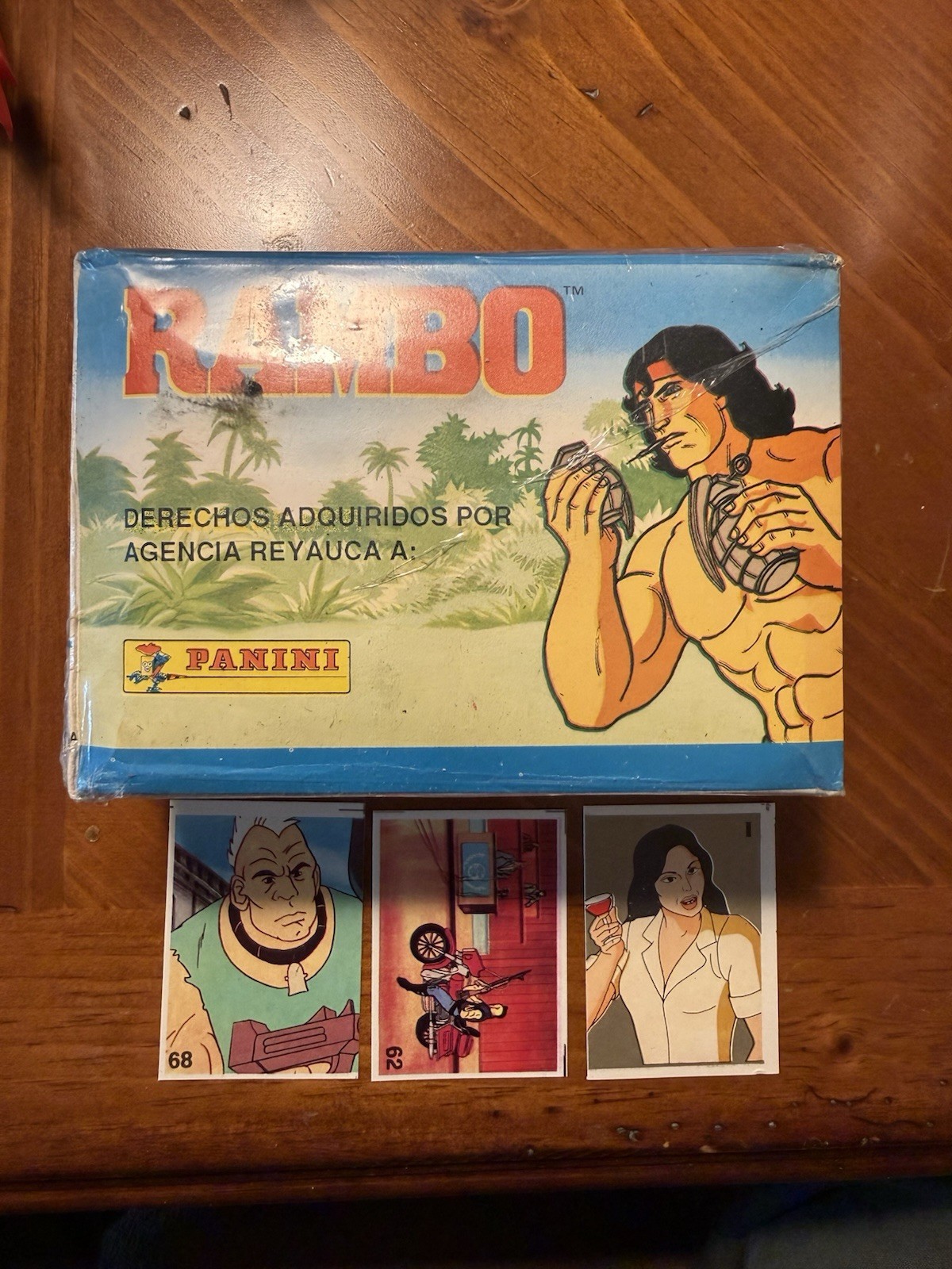 Vintage 1980s Rambo 200 Sticker packs box - Reyauca (RARE) Vintage 1980s Rambo 200 Sticker packs box - Reyauca (RARE)