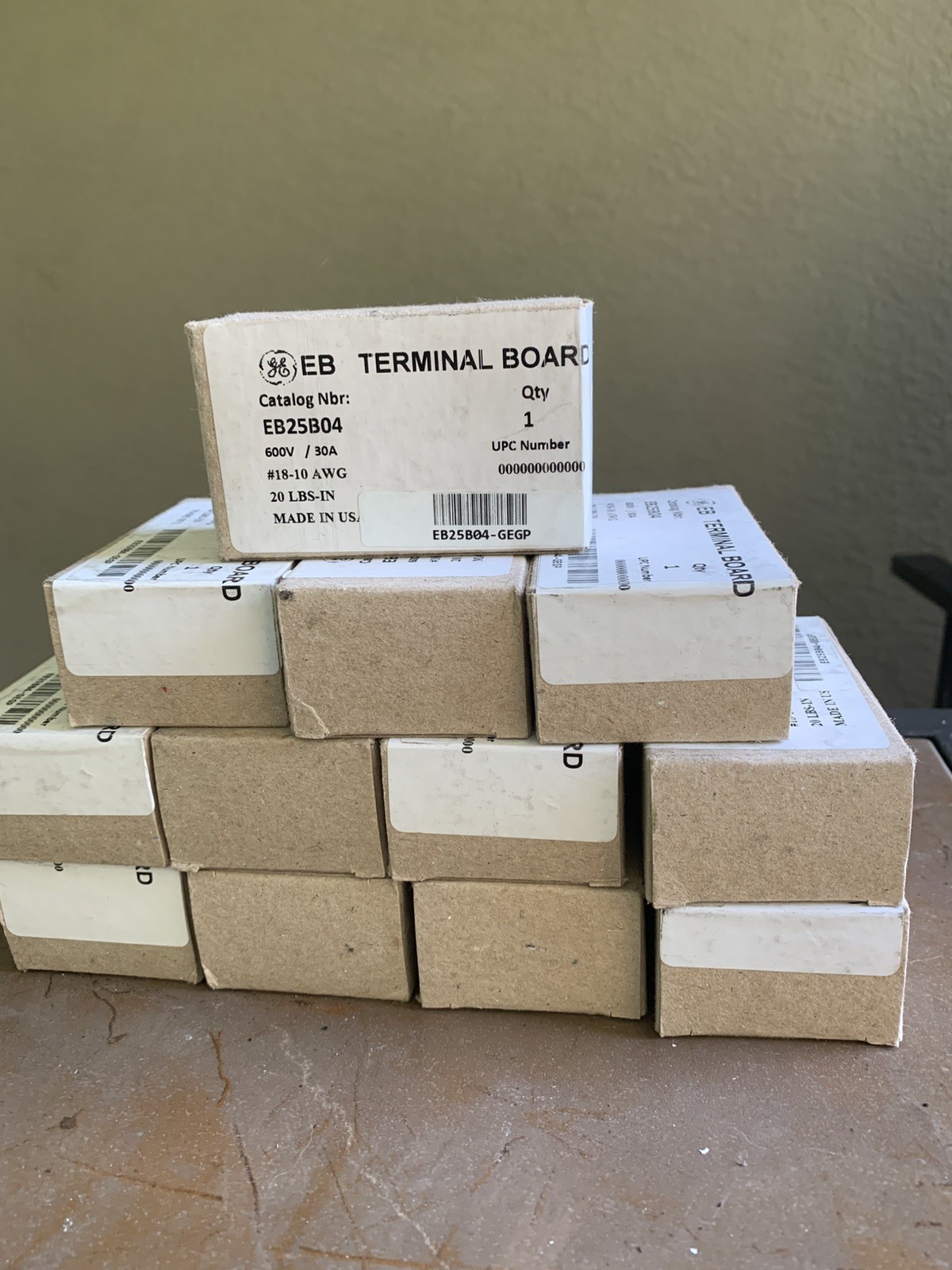 GE TERMINAL BOARD MARKING STRIP # EB25B04 - Lot of 12