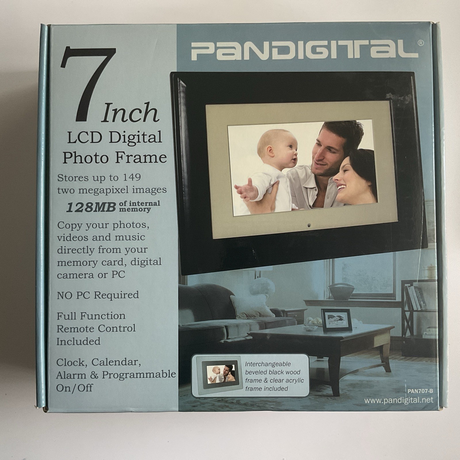 Pandigital 7 Inch Photo Frame 128MB New open box Remote Control PAN707-B Pandigital 7 Inch Photo Frame 128MB New open box Remote Control PAN707-B