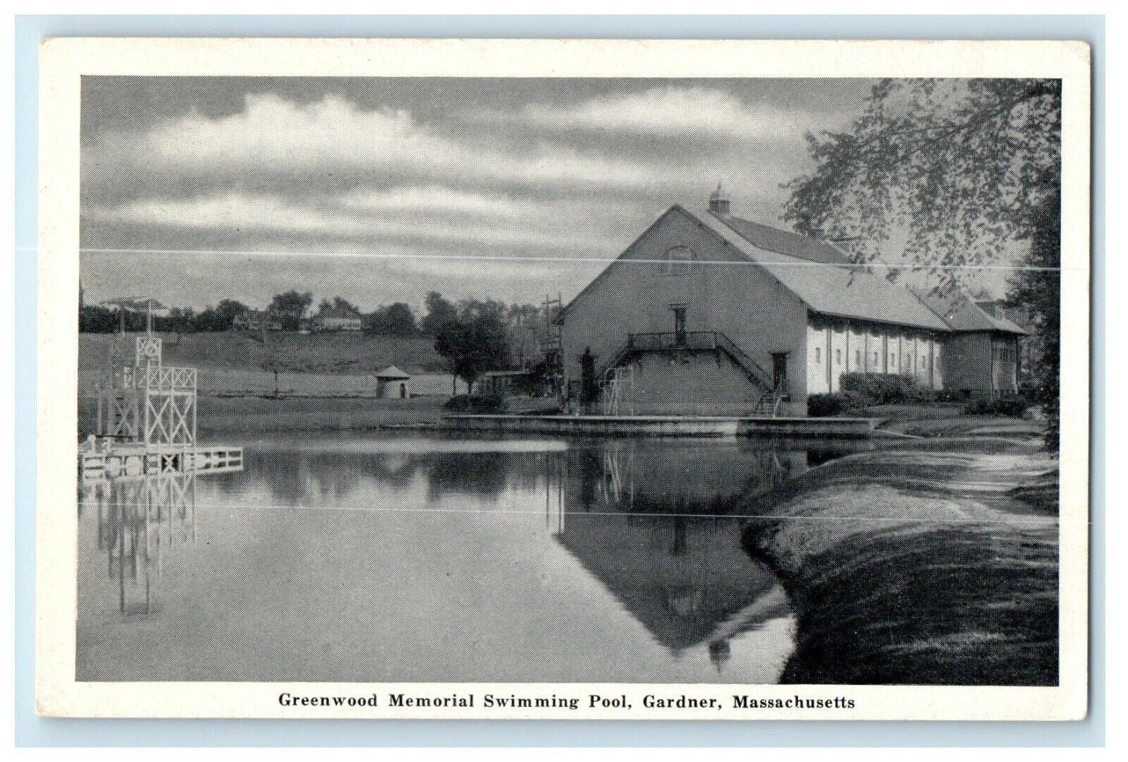 c1940\'s Greenwood Memorial Swimming Pool Gardner Massachusetts MA Postcard c1940\'s Greenwood Memorial Swimming Pool Gardner Massachusetts MA Postcard