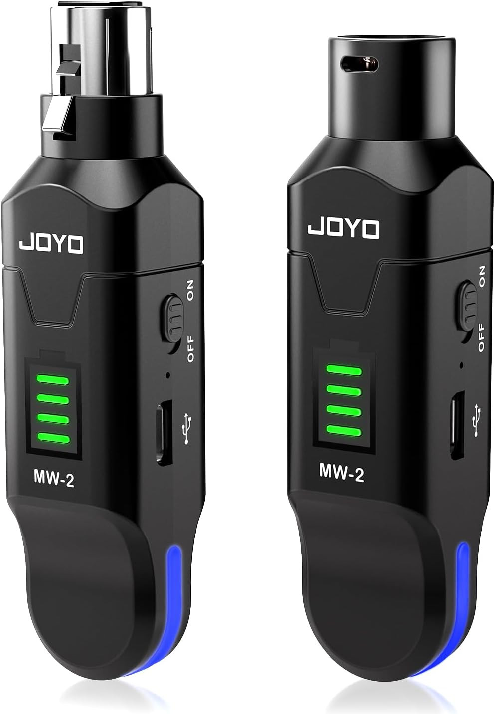 JOYO 2.4GHz Wireless XLR Microphone System, Plug-on Transmitter & Receiver for D