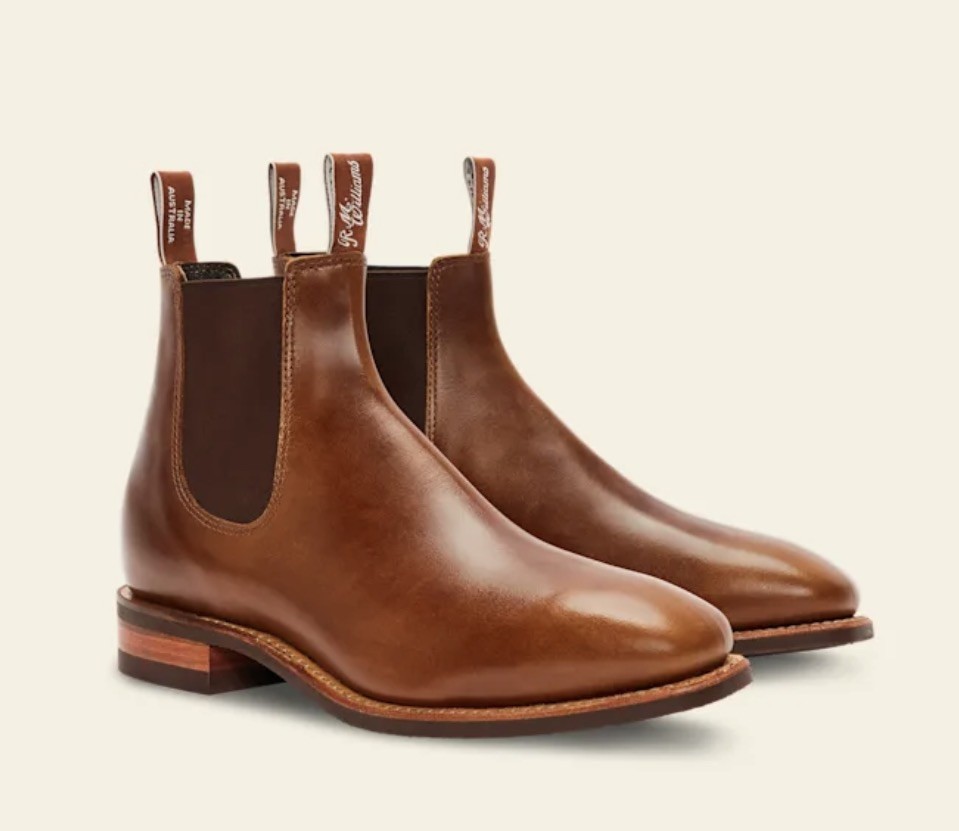 R.M. Williams Comfort Craftsman Boots 9.5G Caramel BRAND NEW IN BOX