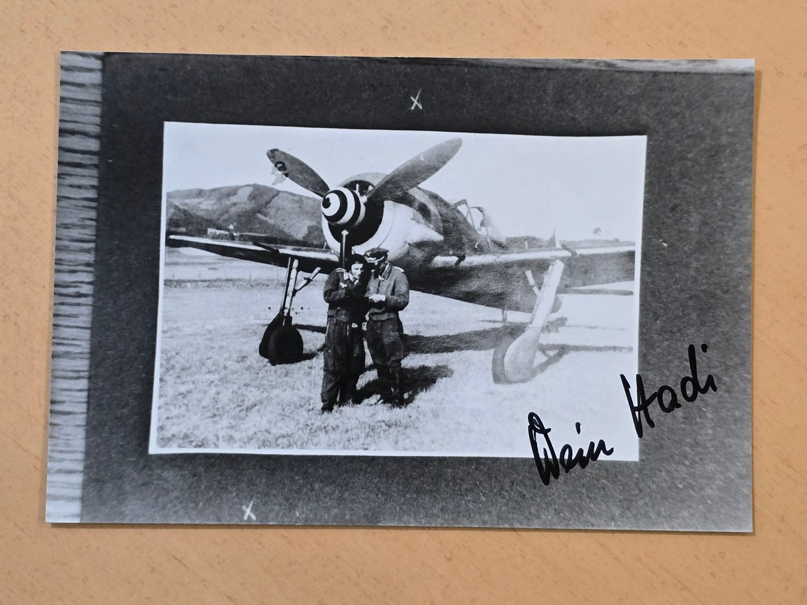 Rare Signed WWII Luftwaffe Photo Staffelkapitän Hans \