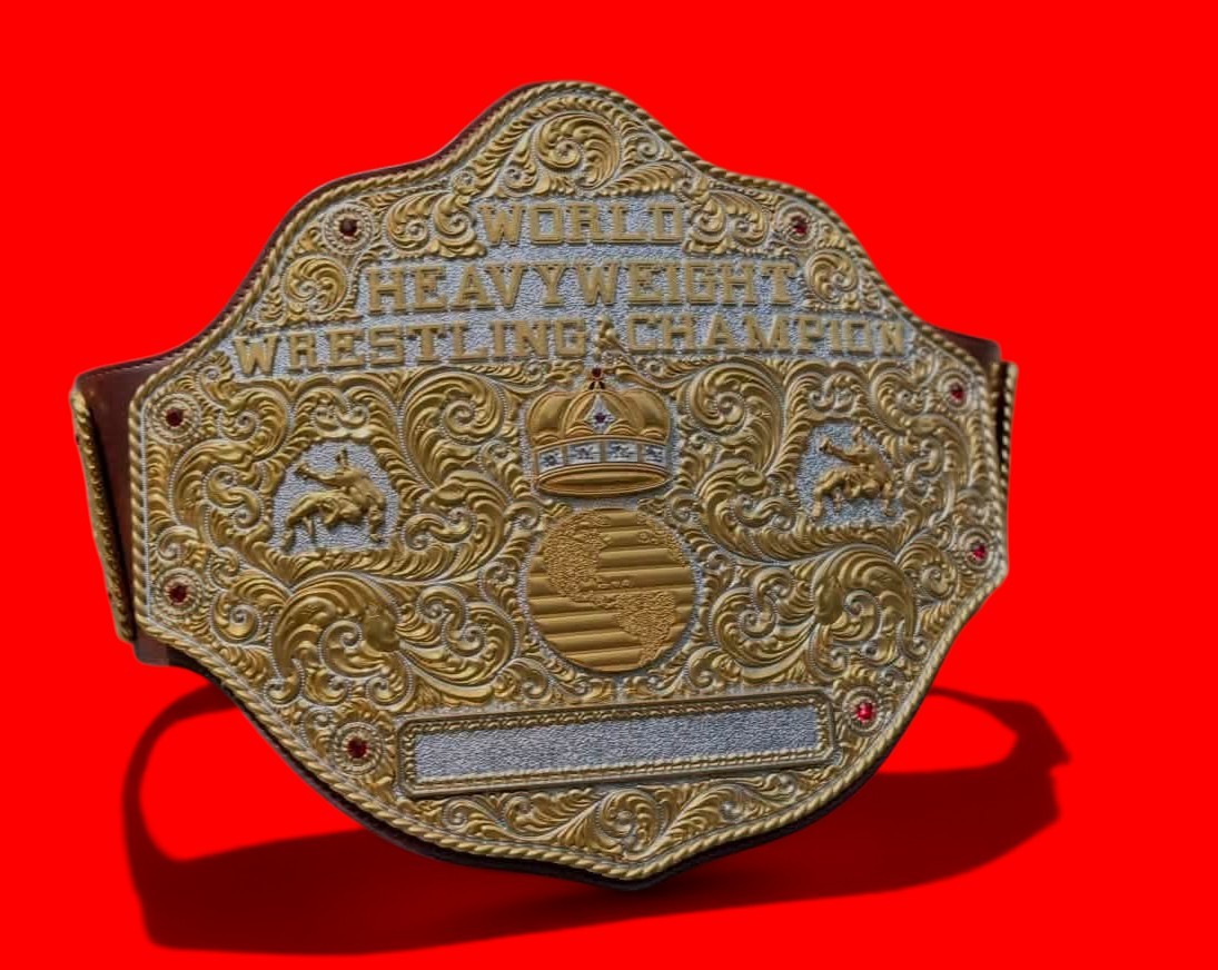 BIG GOLD WORLD HEAVYWEIGHT CHAMPION BELT ADULT SIZE, GOLD PLATED 4MM HD QUALITY.