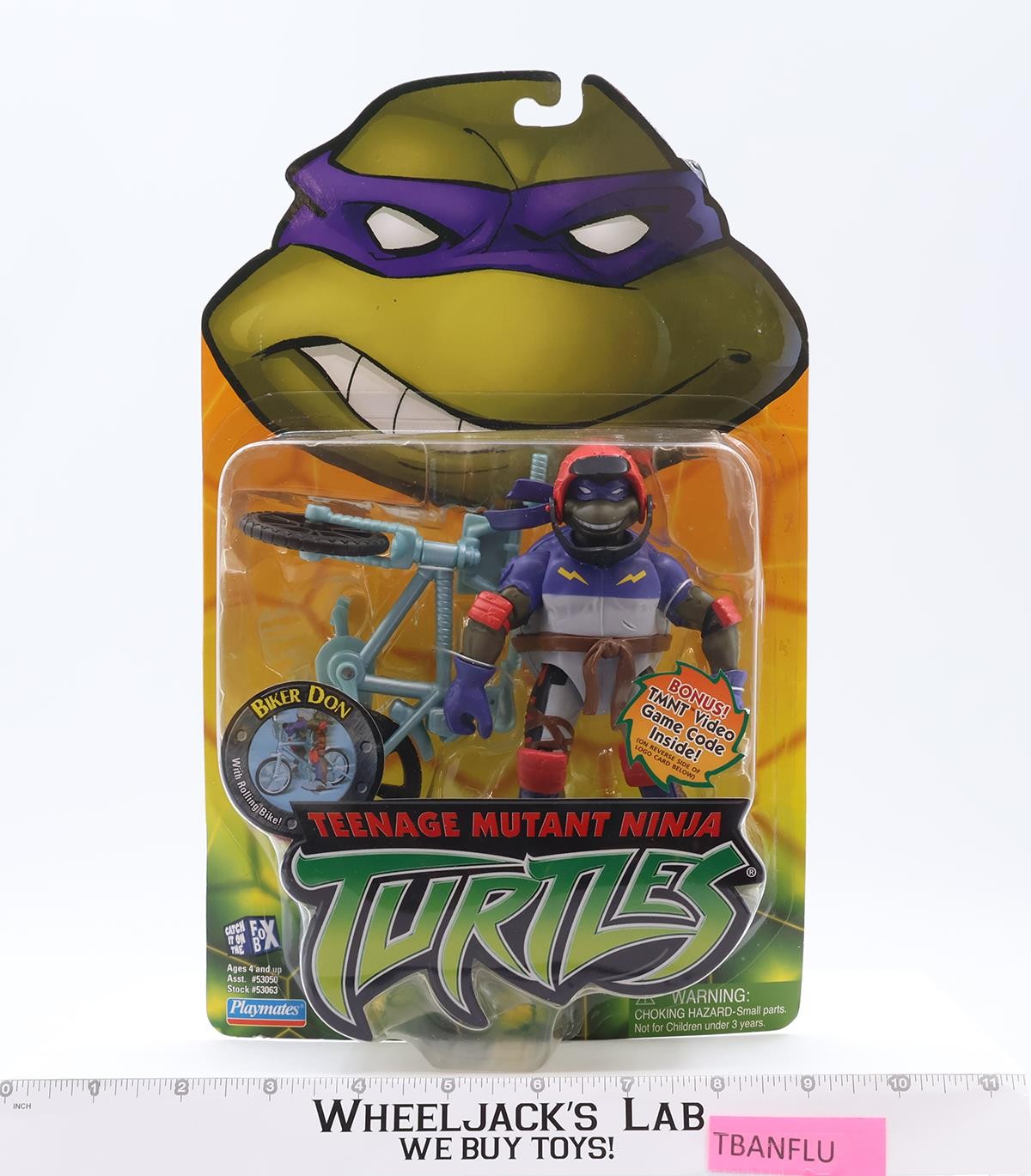 Biker Don Teenage Mutant Ninja Turtles TMNT 2003 Playmates MOSC NEW