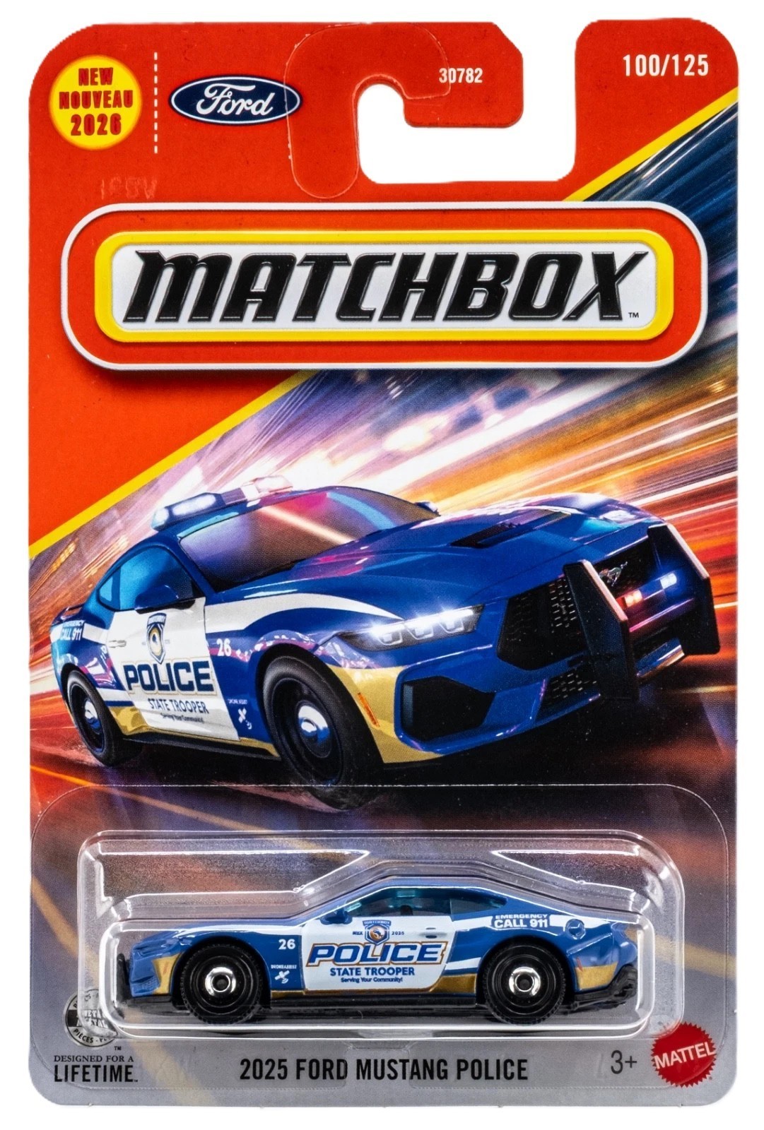 Matchbox 2025 Ford Mustang Police Blue 100/125 Matchbox 2025 Ford Mustang Police Blue 100/125
