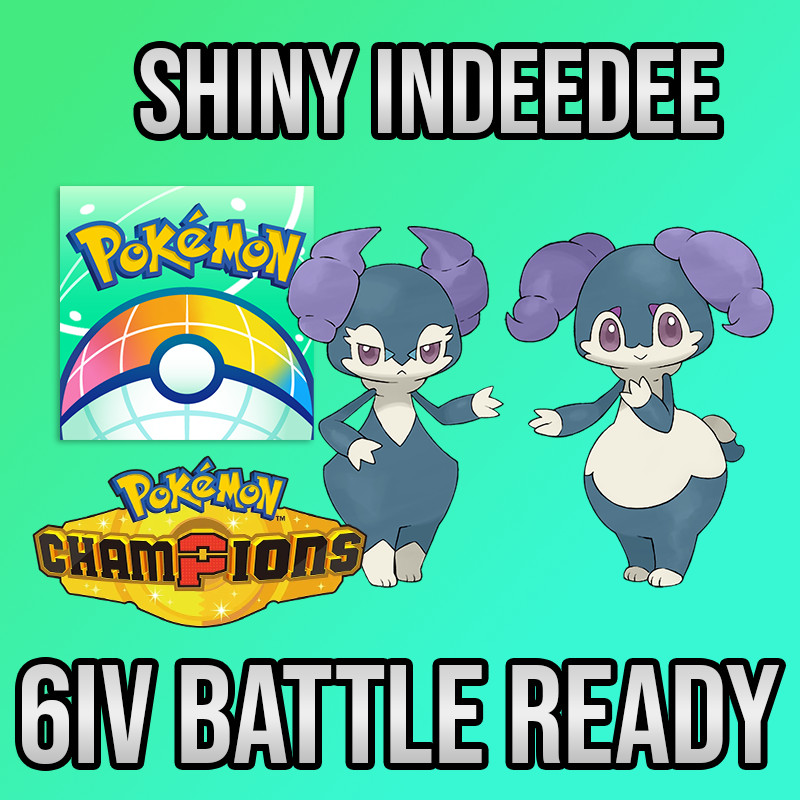 ✨6IV SHINY Indeedee Female or Male + EVS🚀 POKEMON HOME✨Champions✨Online ✨6IV SHINY Indeedee Female or Male + EVS🚀 POKEMON HOME✨Champions✨Online