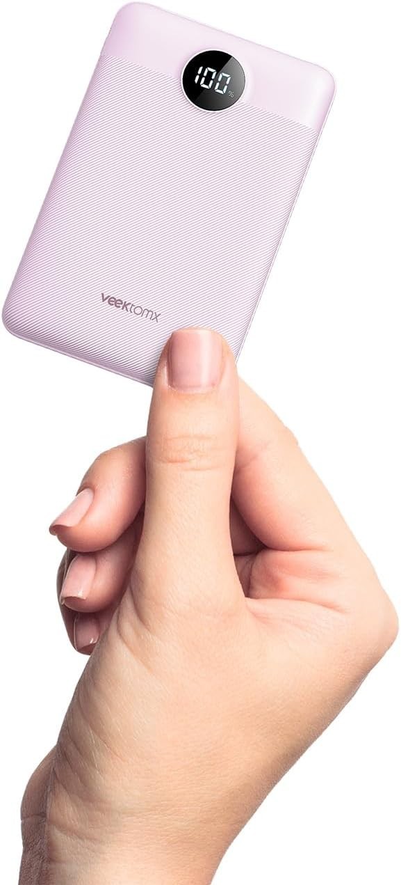 VEEKTOMX Small Portable Charger Mini Power Bank 10000mAh PD 22.5W Fast Charging