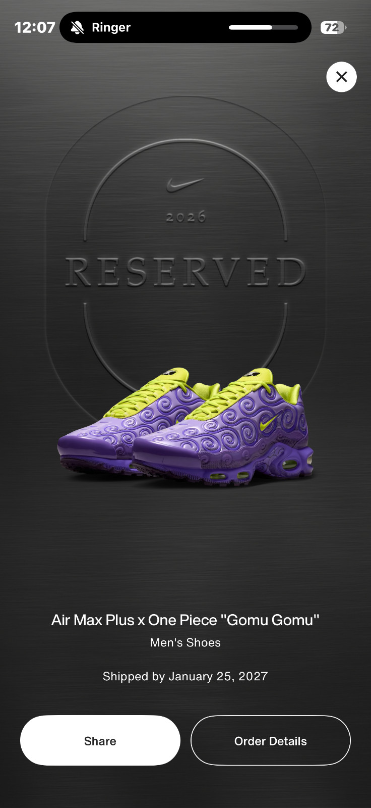 PRE SALE RESERVED Nike x One Piece Air Max Plus TN Gomu Gomu US 12.5 Mens PRE SALE RESERVED Nike x One Piece Air Max Plus TN Gomu Gomu US 12.5 Mens