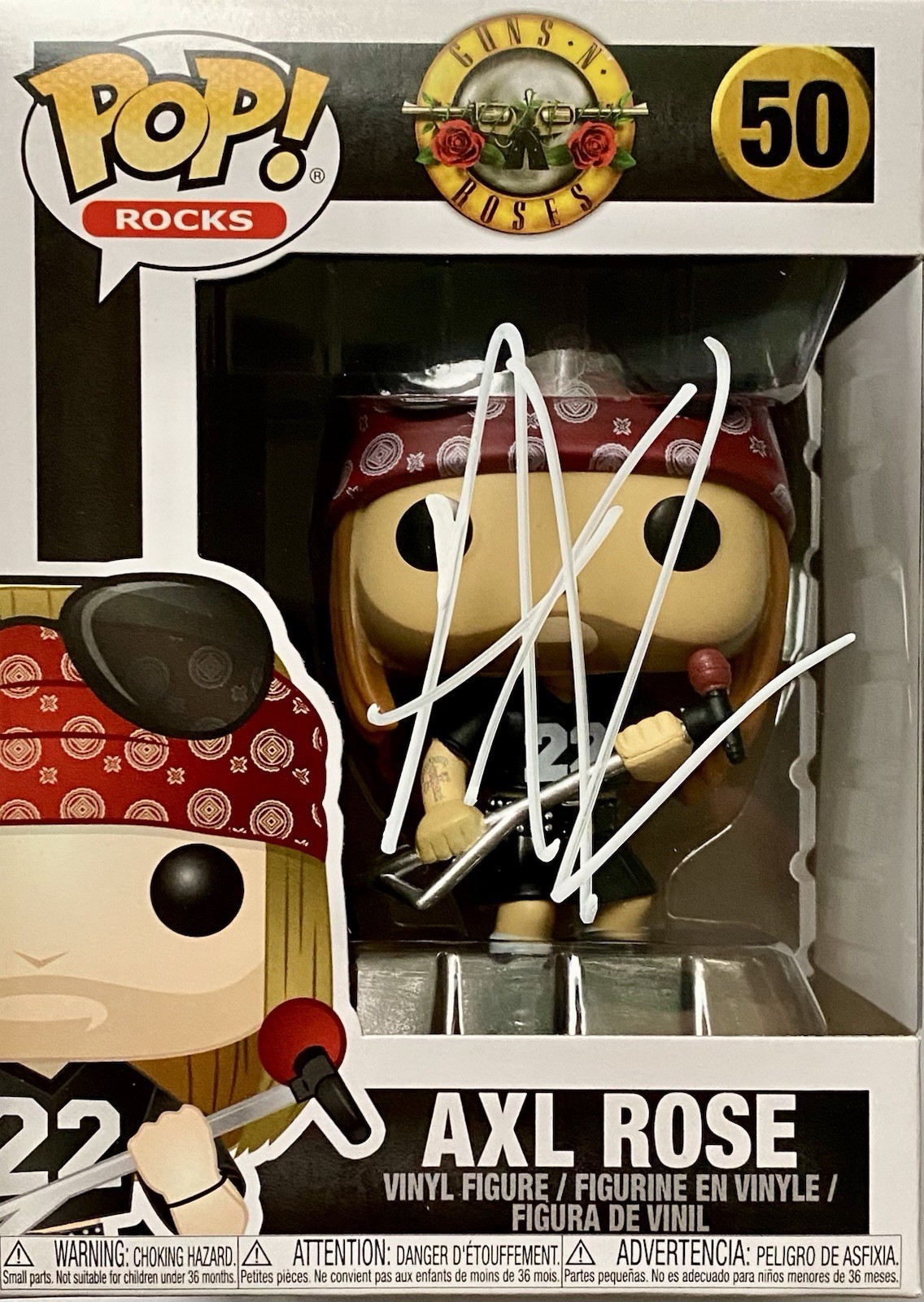 AXL ROSE AUTOGRAPHED SIGNED GUNS N ROSES FUNKO POP #50 AXL ROSE AUTOGRAPHED SIGNED GUNS N ROSES FUNKO POP #50