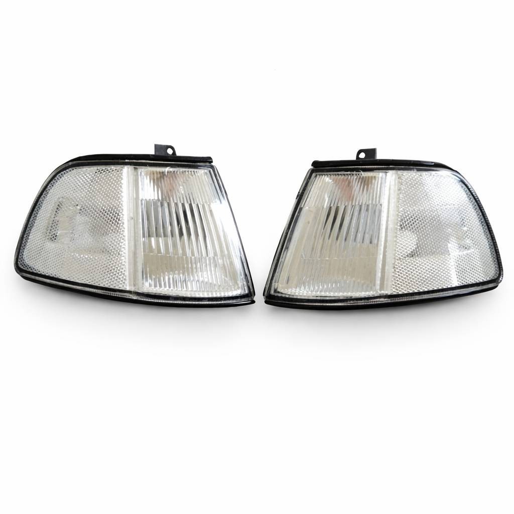 NEW For~1990~1991~3Dr Civic Chome Corner Lamp Light Lh Rh Pair 4Th 3 Door