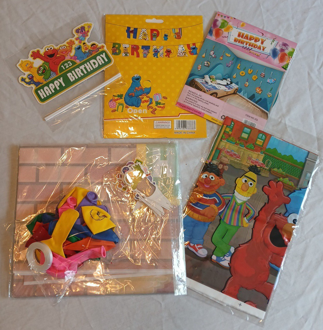 New Big Lot Sesame Street Birthday Party Supplies Decorations Set Kit Balloons