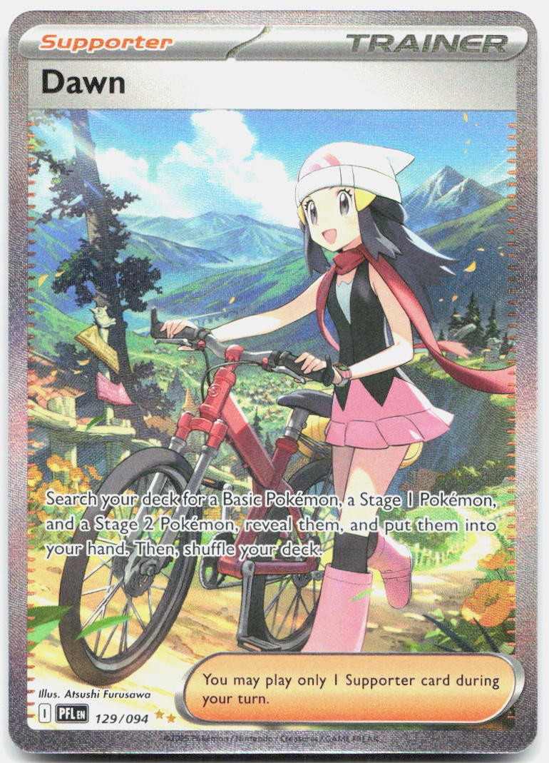 Holo Dawn Trainer - Supporter 129/094 NM ME02: Phantasmal Flames