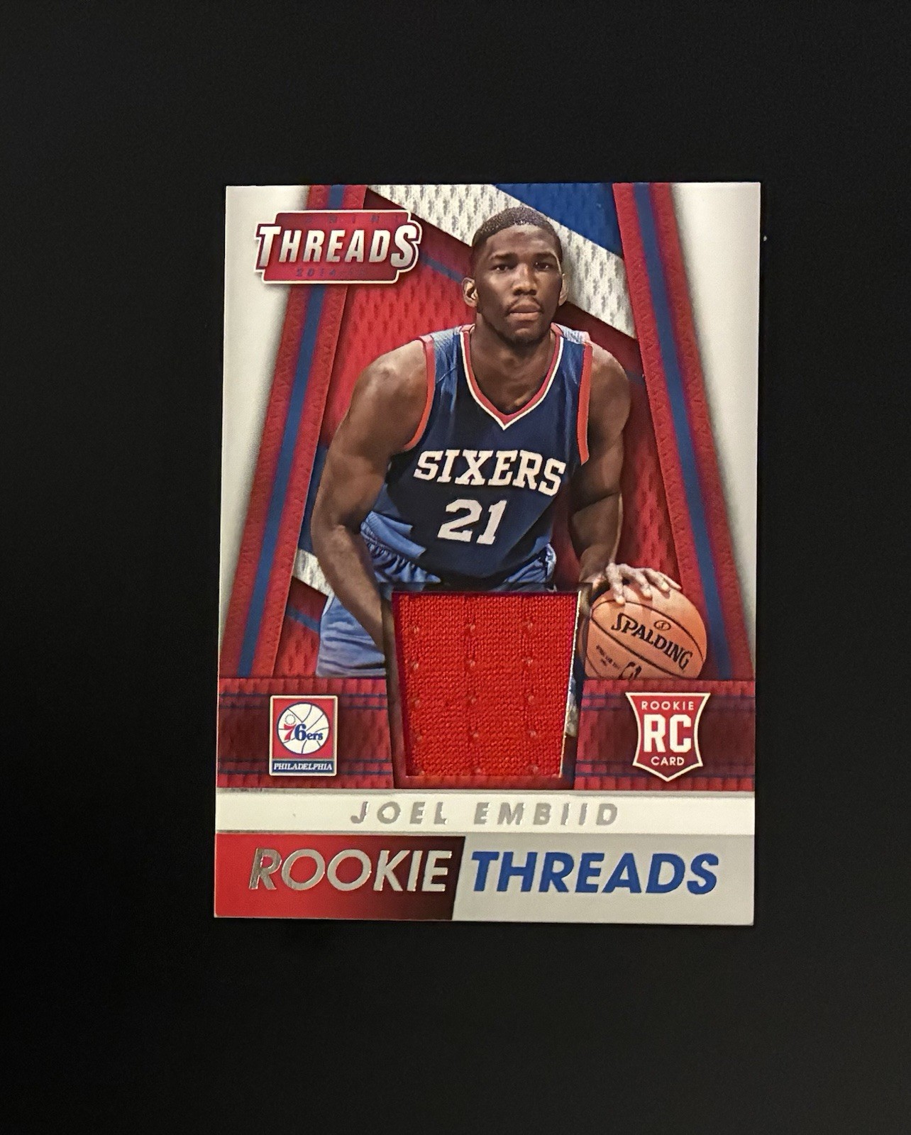 2014-15 Panini Threads - Rookie Threads Joel Embiid #46 (MEM, RC)