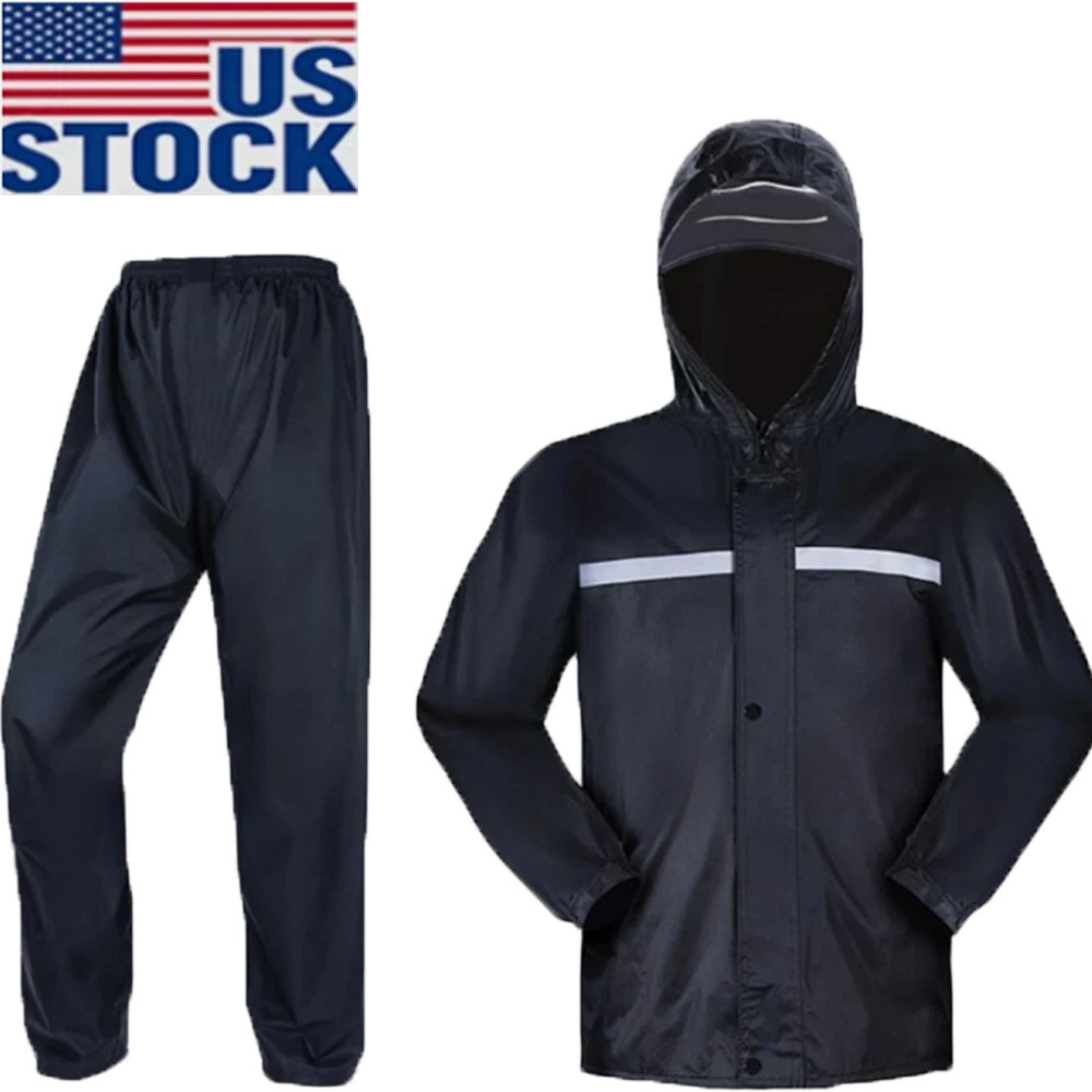 Men Women Rain Suits For Jackets Pant Gear Raincoat Waterproof Motorcycle Hivis