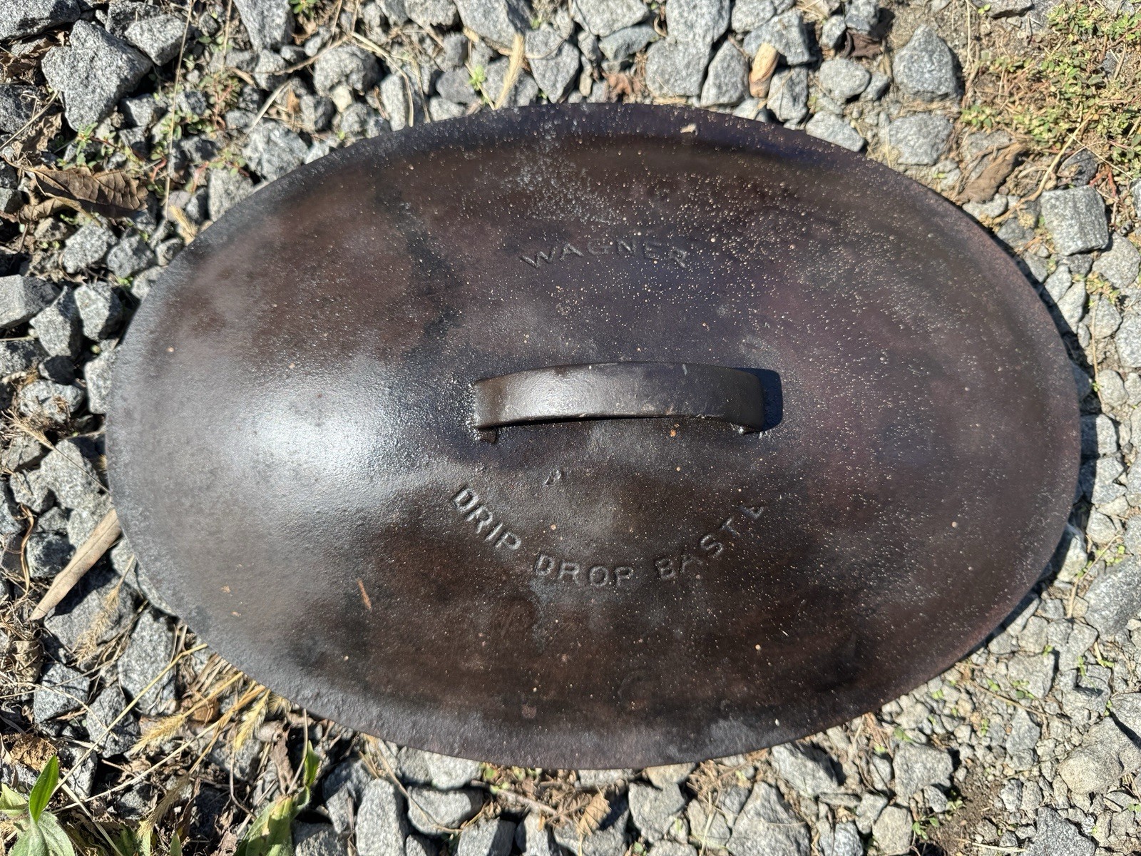 Wagner Ware Sidney #5 Cast Iron Oval Roaster Baster Sidney Ohio Pat 1921