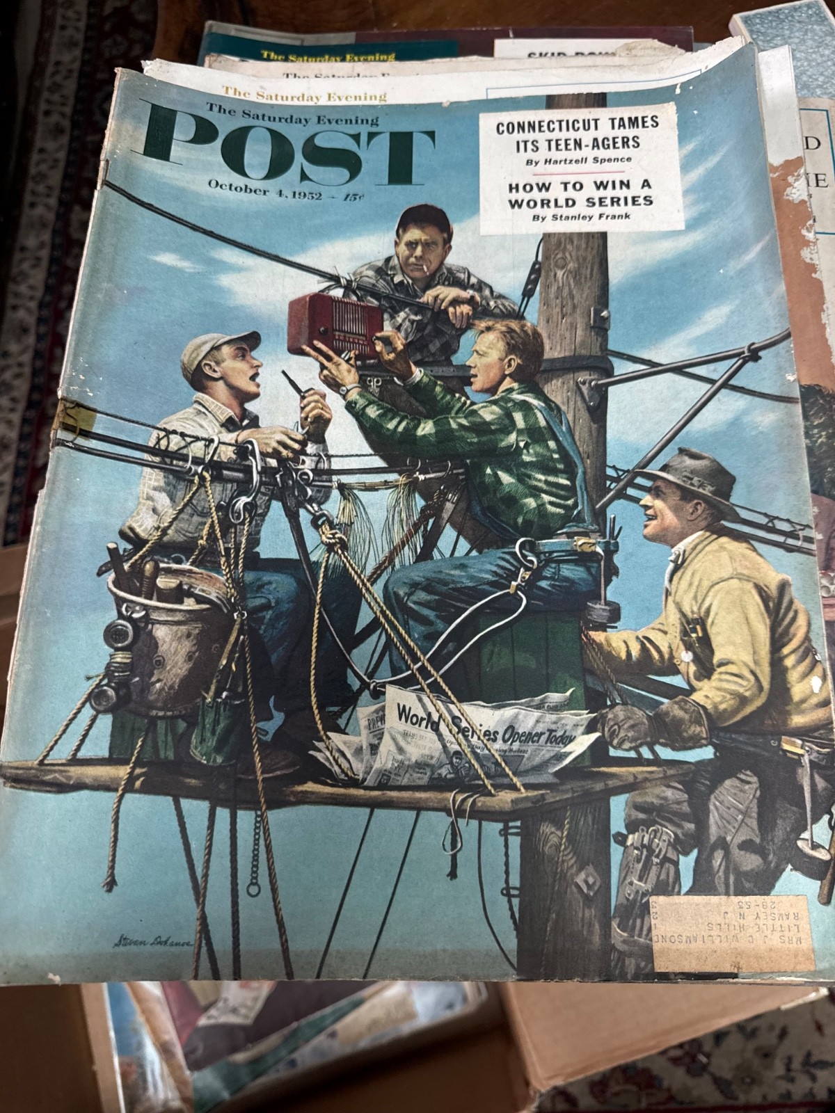 Saturday evening post October 4, 1952 World Series very good condition